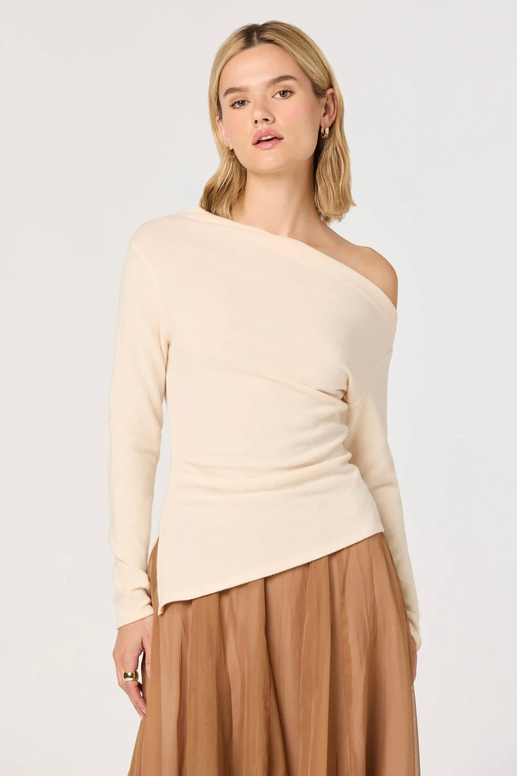 Miah Ivory Off Shoulder Top