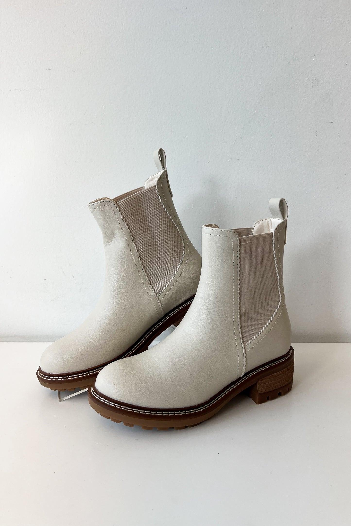 Parker Ecru Faux Leather Boot - FINAL SALE