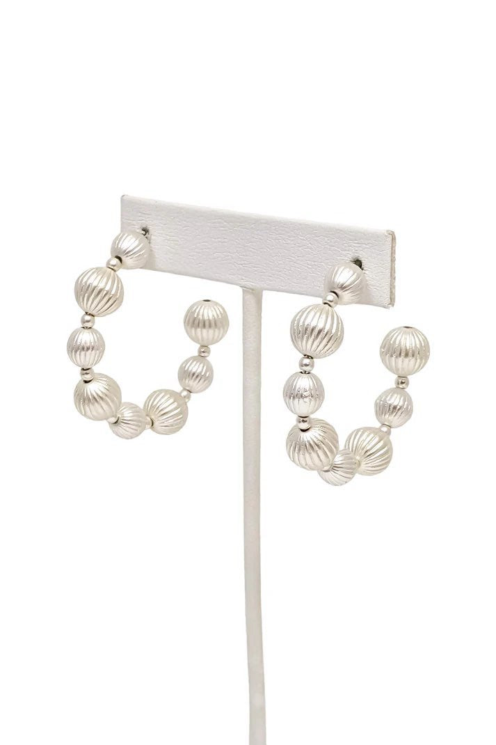 Nichelle Silver Bubble Hoop Earrings - FINAL SALE