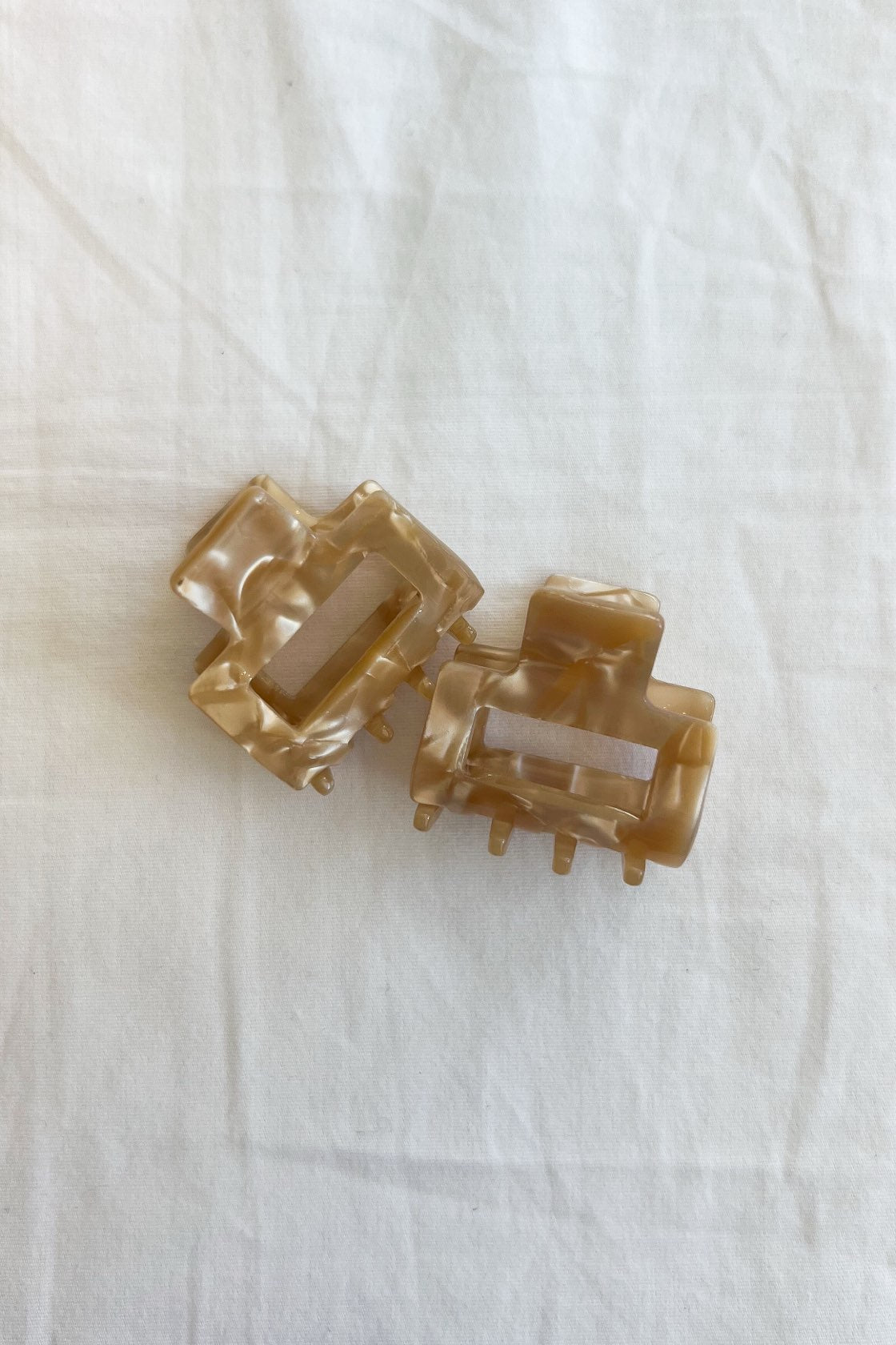 Delaney Beige Mini Claw Clip Set - FINAL SALE