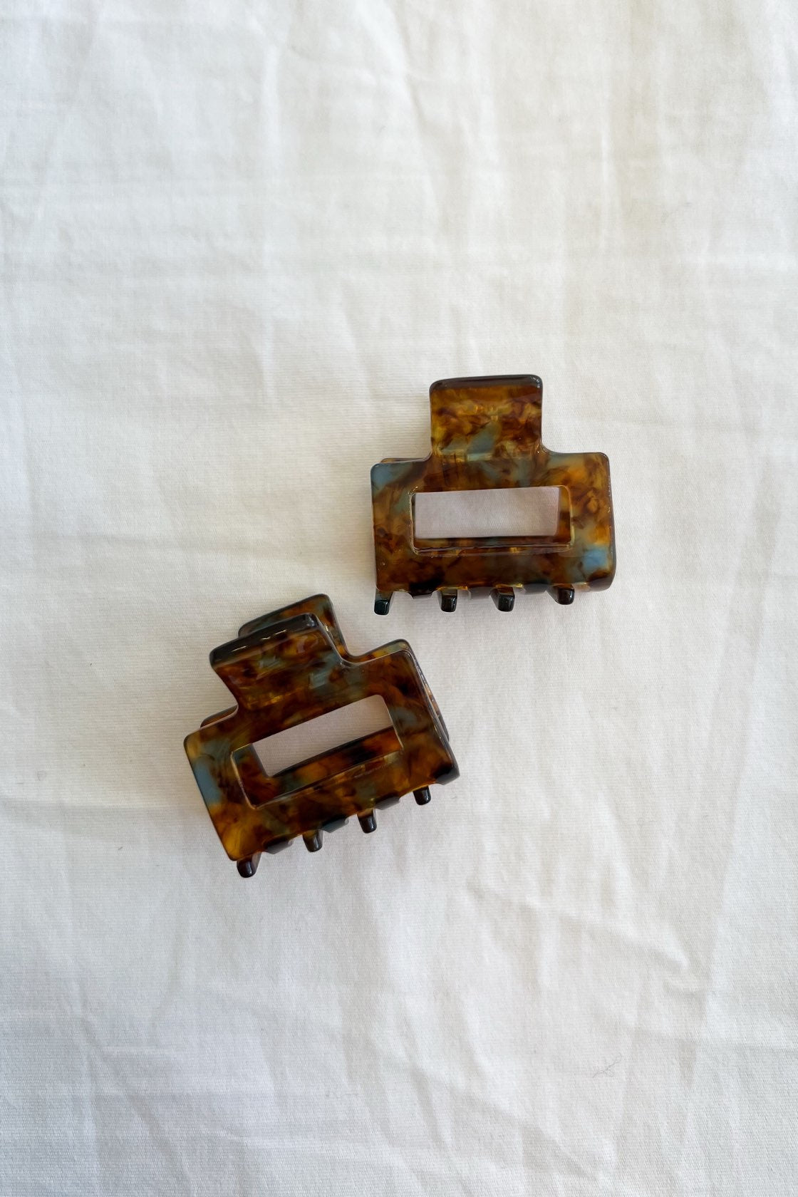 Delaney Brown Turquoise Mini Claw Clip Set - FINAL SALE