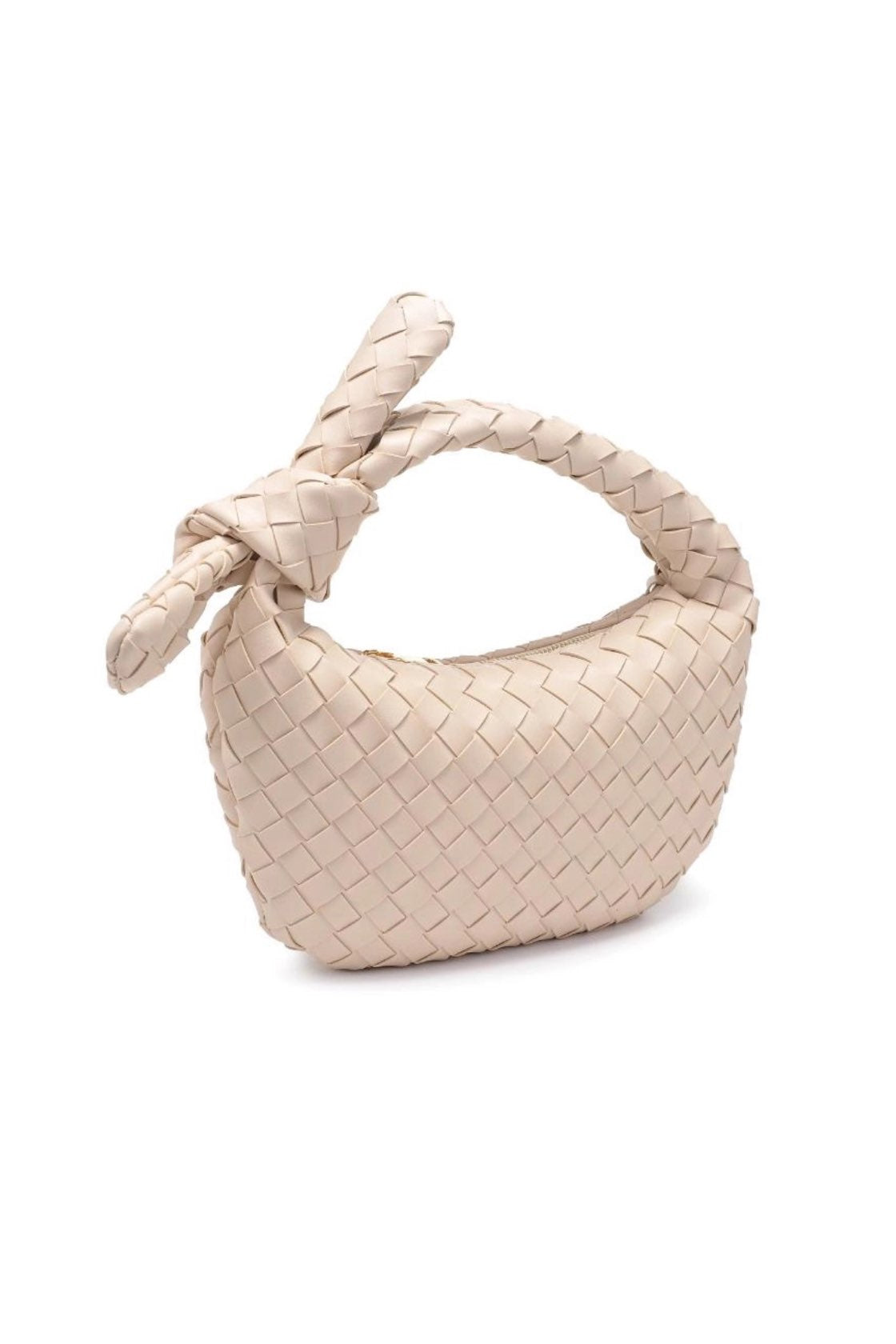 Lizbeth Ivory Woven Knot Clutch - FINAL SALE