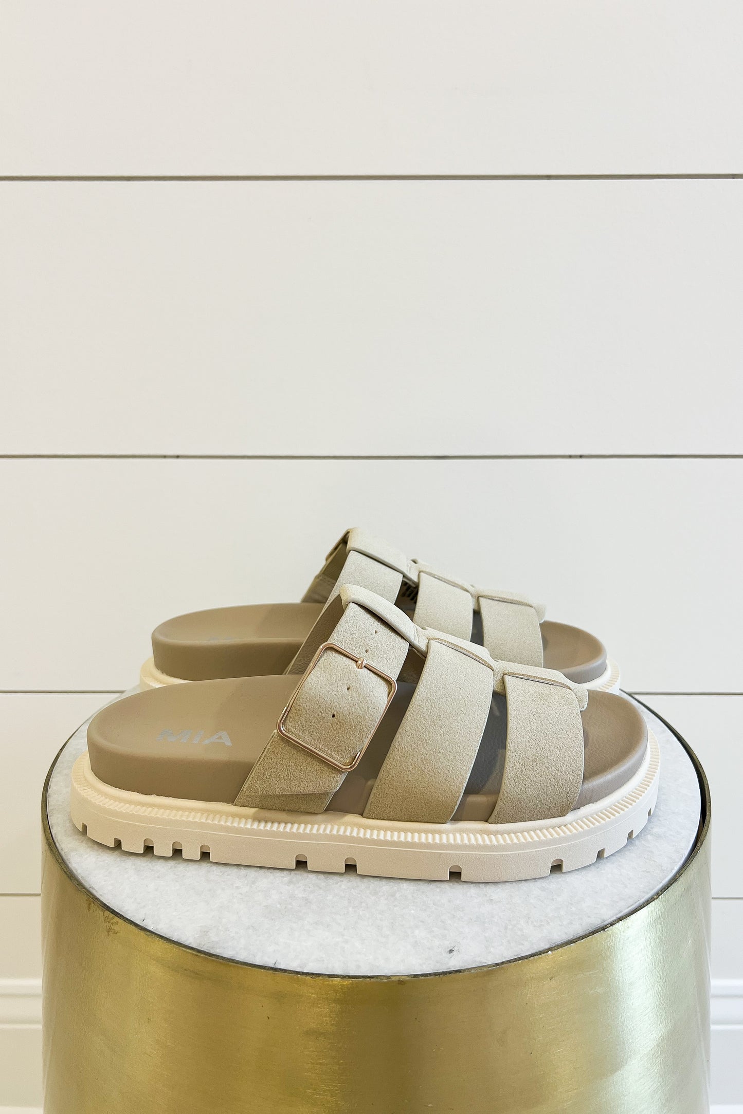 Bellen Ivory Tri Strap Sandals