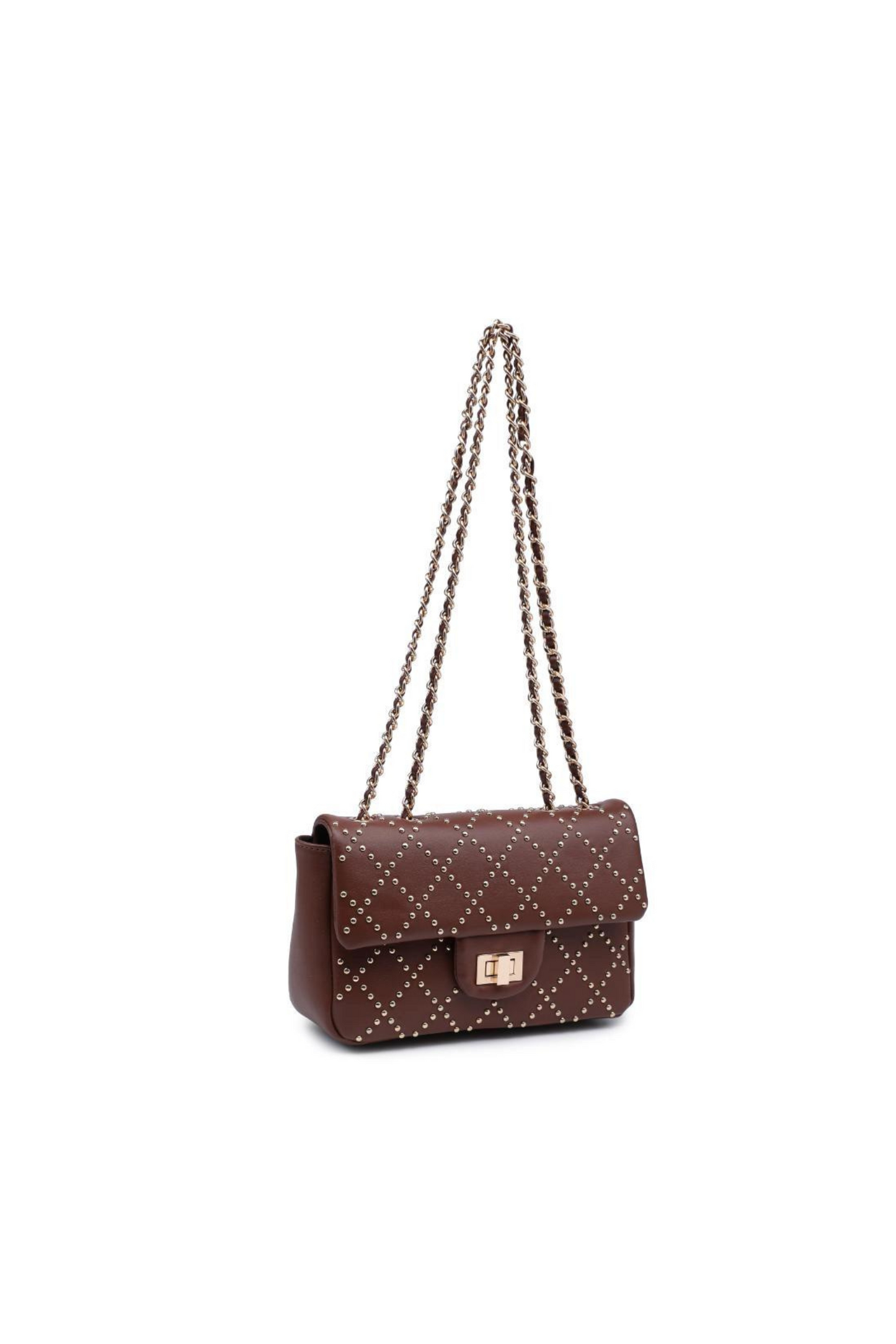 Avery Brown Studded Crossbody Bag - FINAL SALE