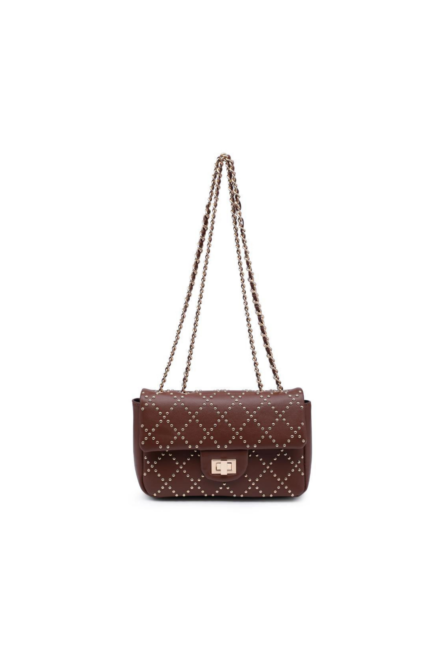 Avery Brown Studded Crossbody Bag - FINAL SALE