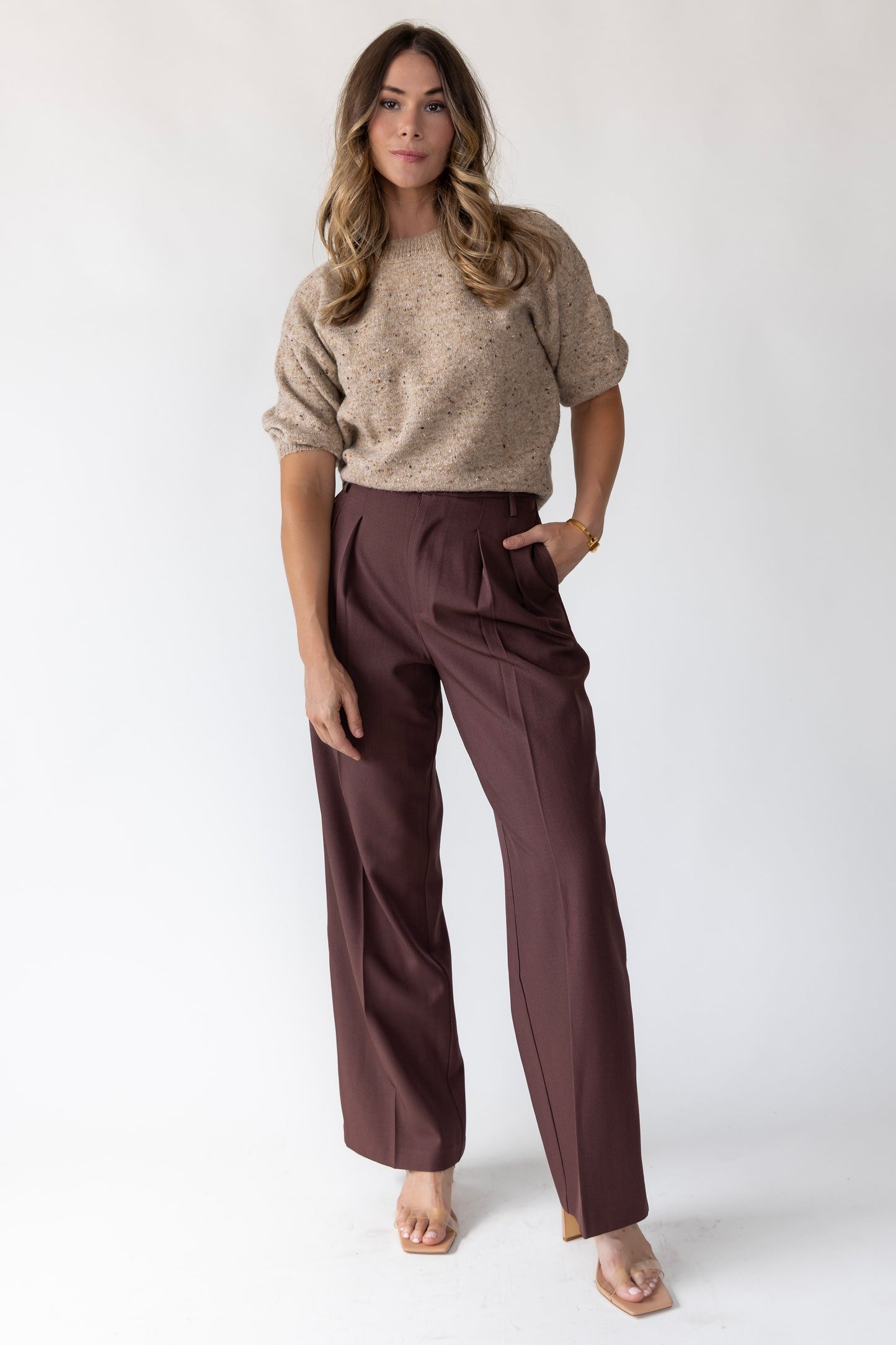 Colette Oatmeal Crewneck Sweater