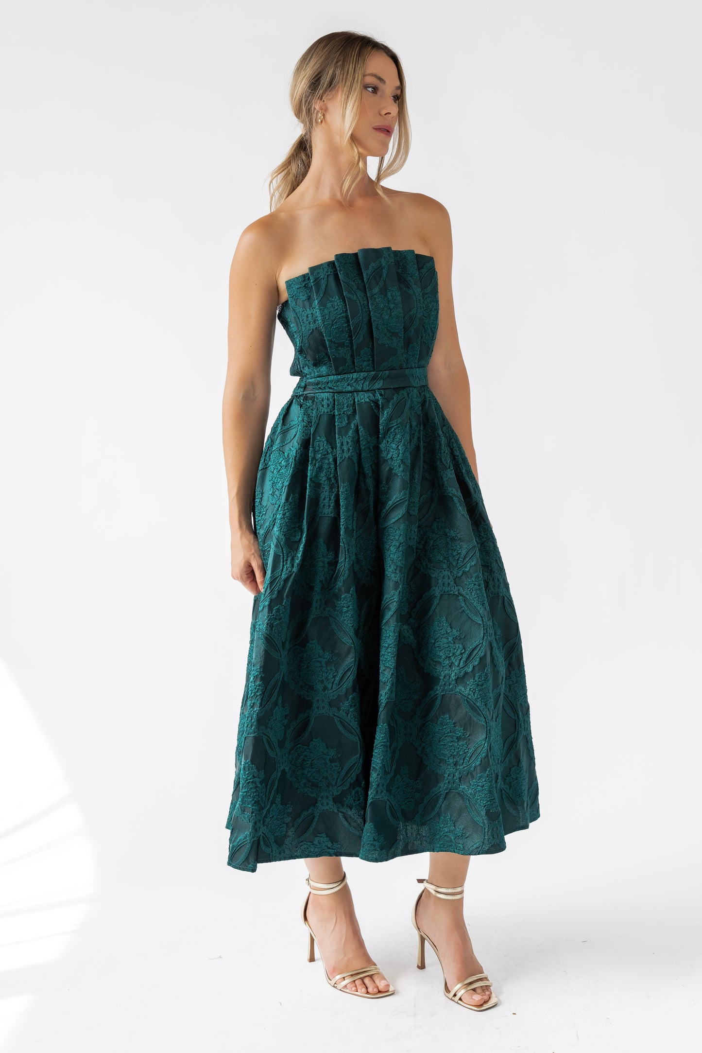 Marren Green Embellished Dress