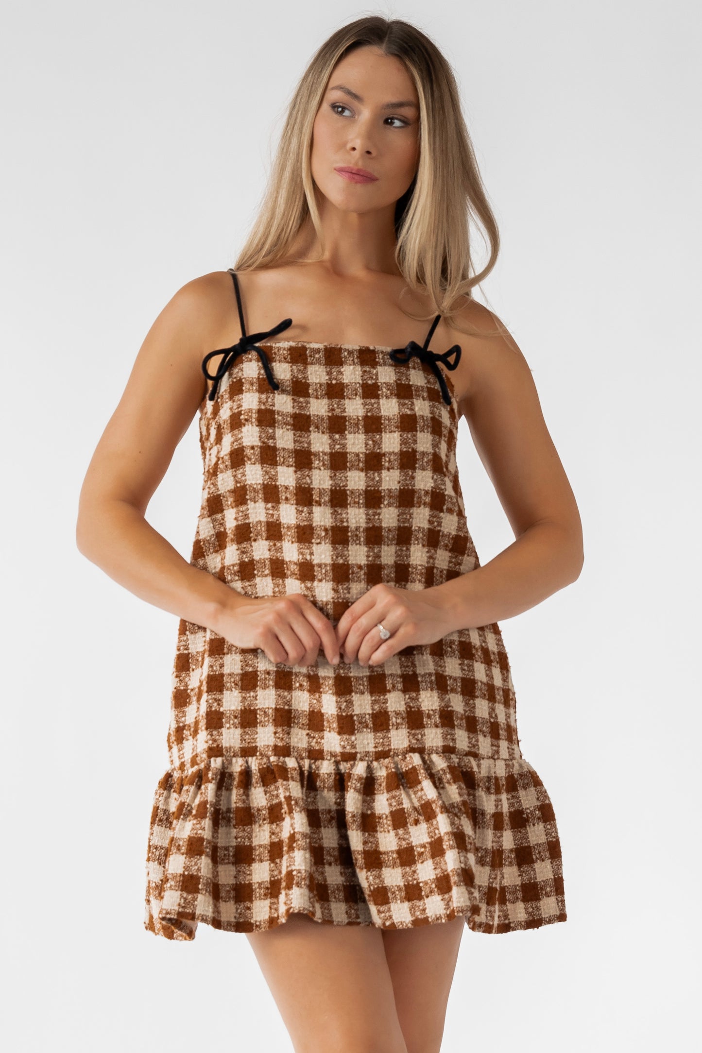 Hudgens Rust Tweed Mini Dress - FINAL SALE