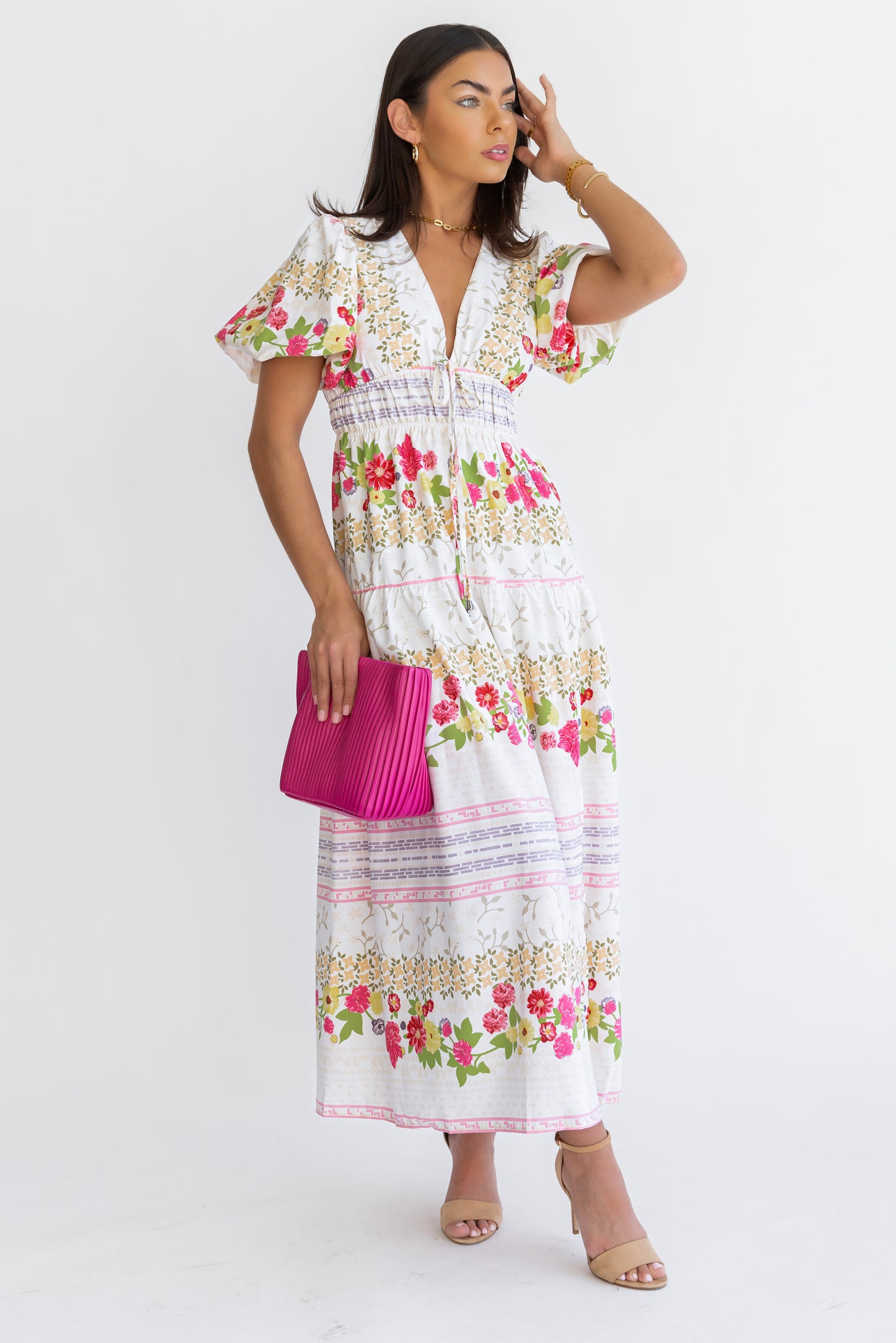 Tessa White Floral Maxi Dress - FINAL SALE