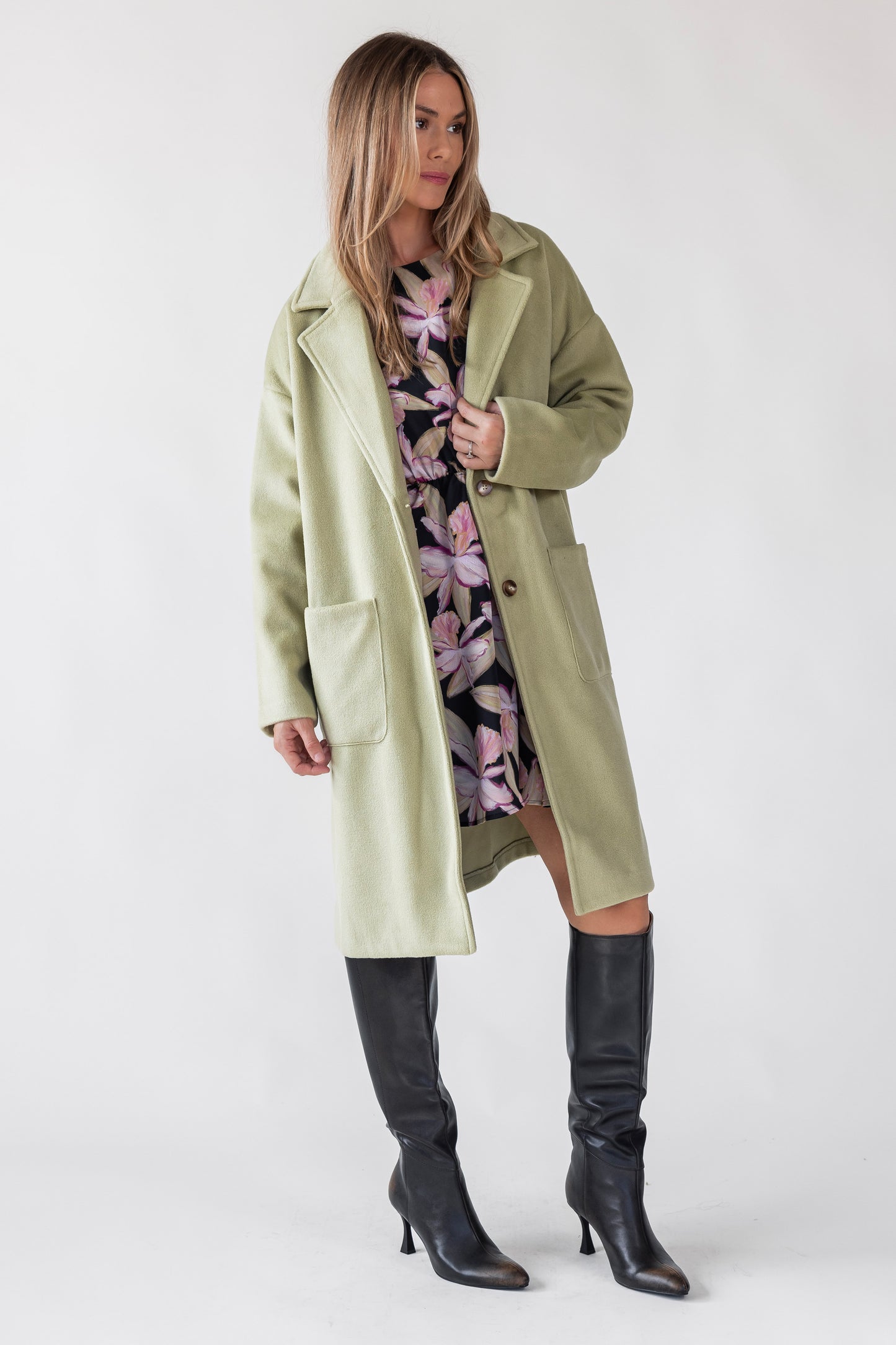 Dionne Green Trench Coat - FINAL SALE