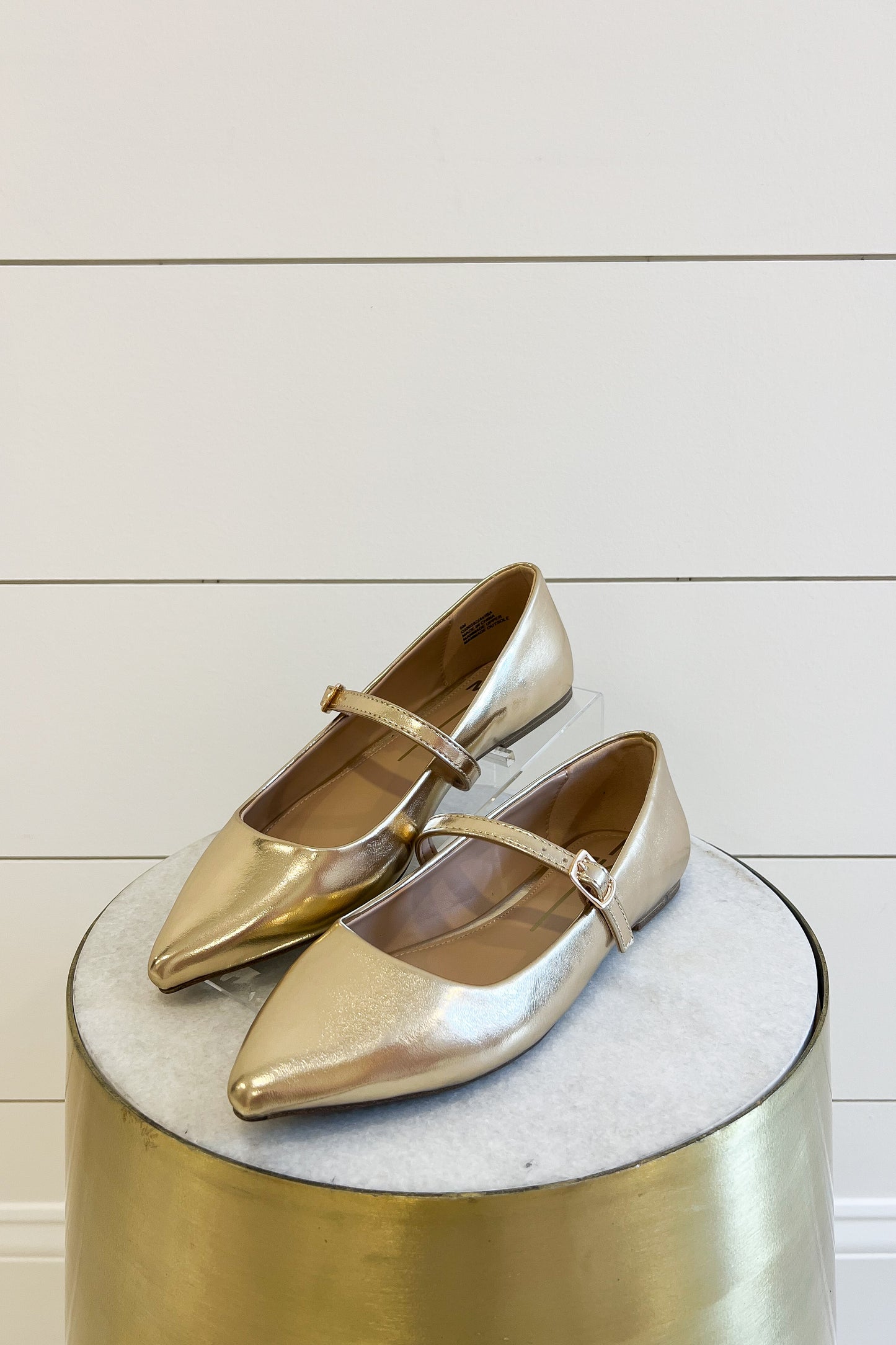Gisela Gold Ballerina Flats