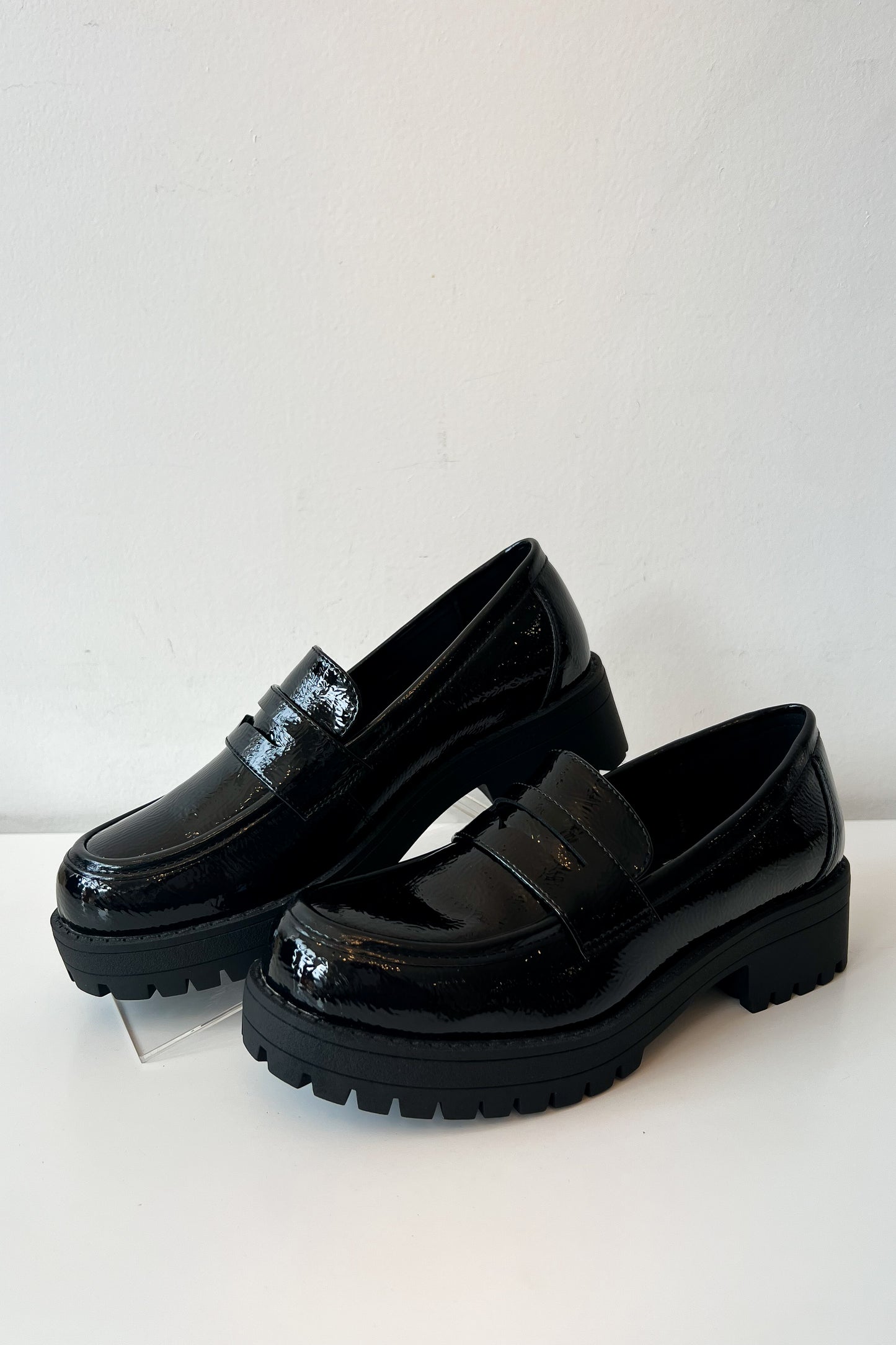 Laine Black Patent Leather Loafer - FINAL SALE