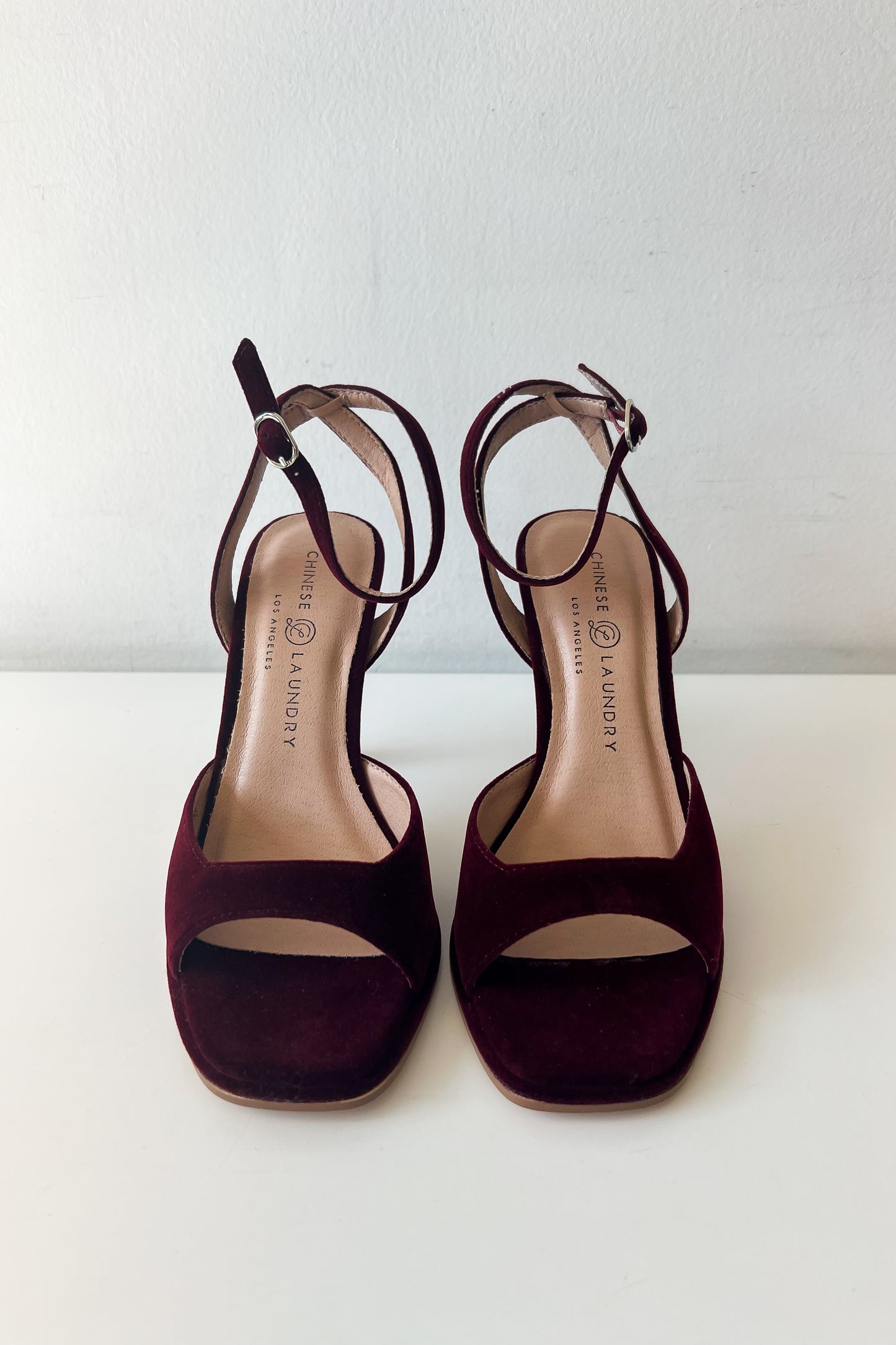 Lynwood Burgundy Velvet Heels - FINAL SALE