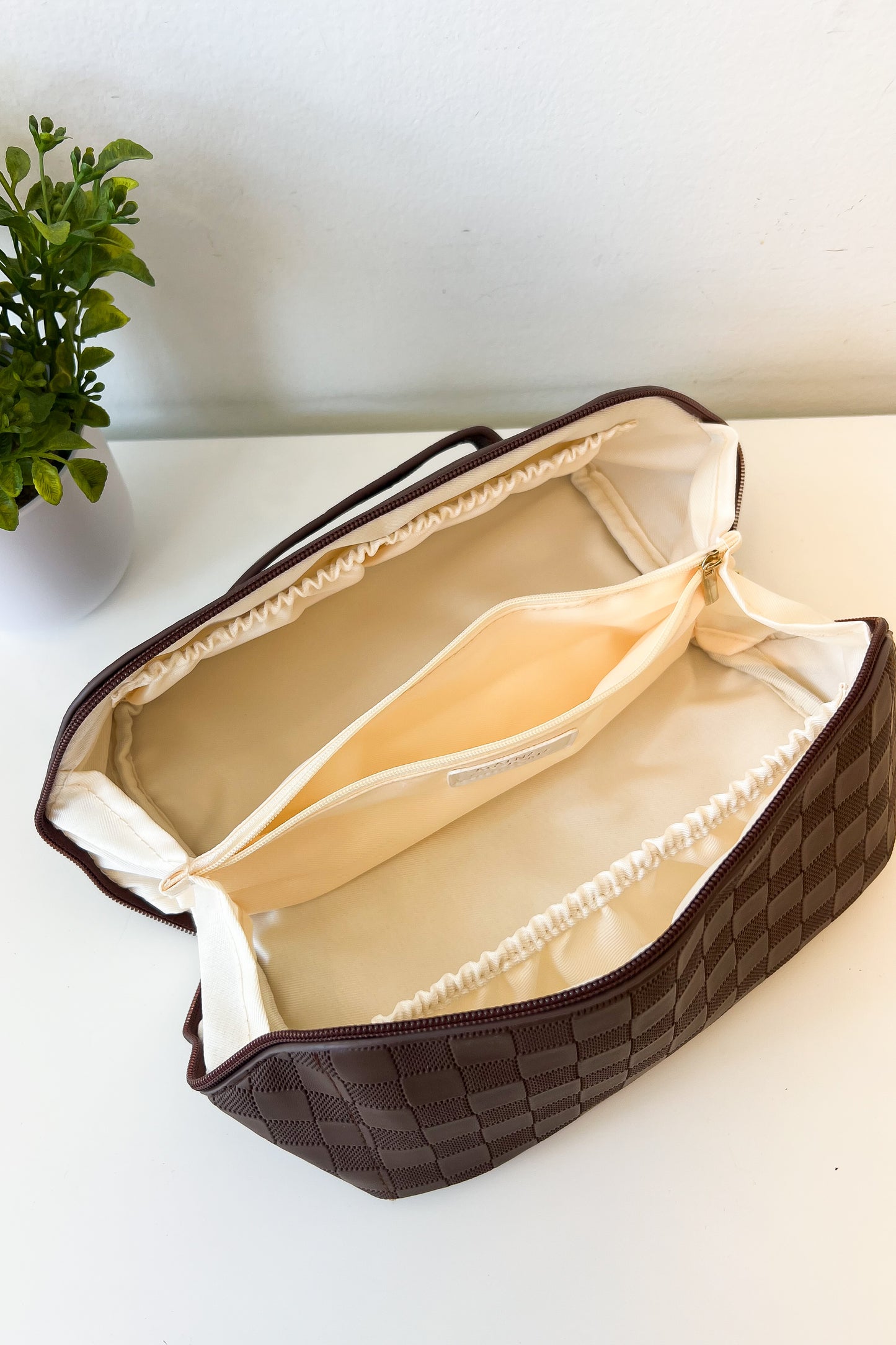 Brown Makeup Bag - FINAL SALE