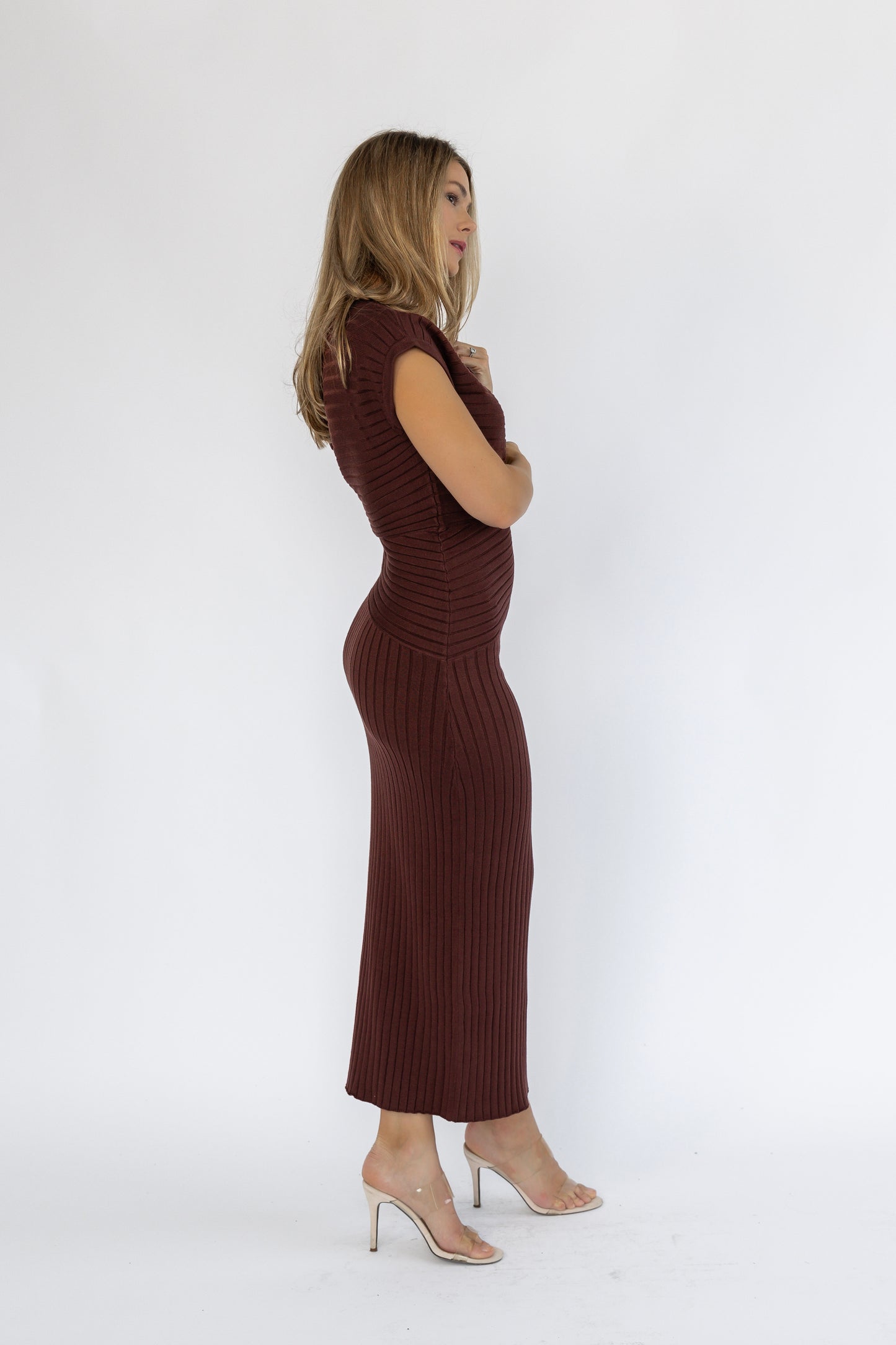 Nori Brown Midi Dress - FINAL SALE