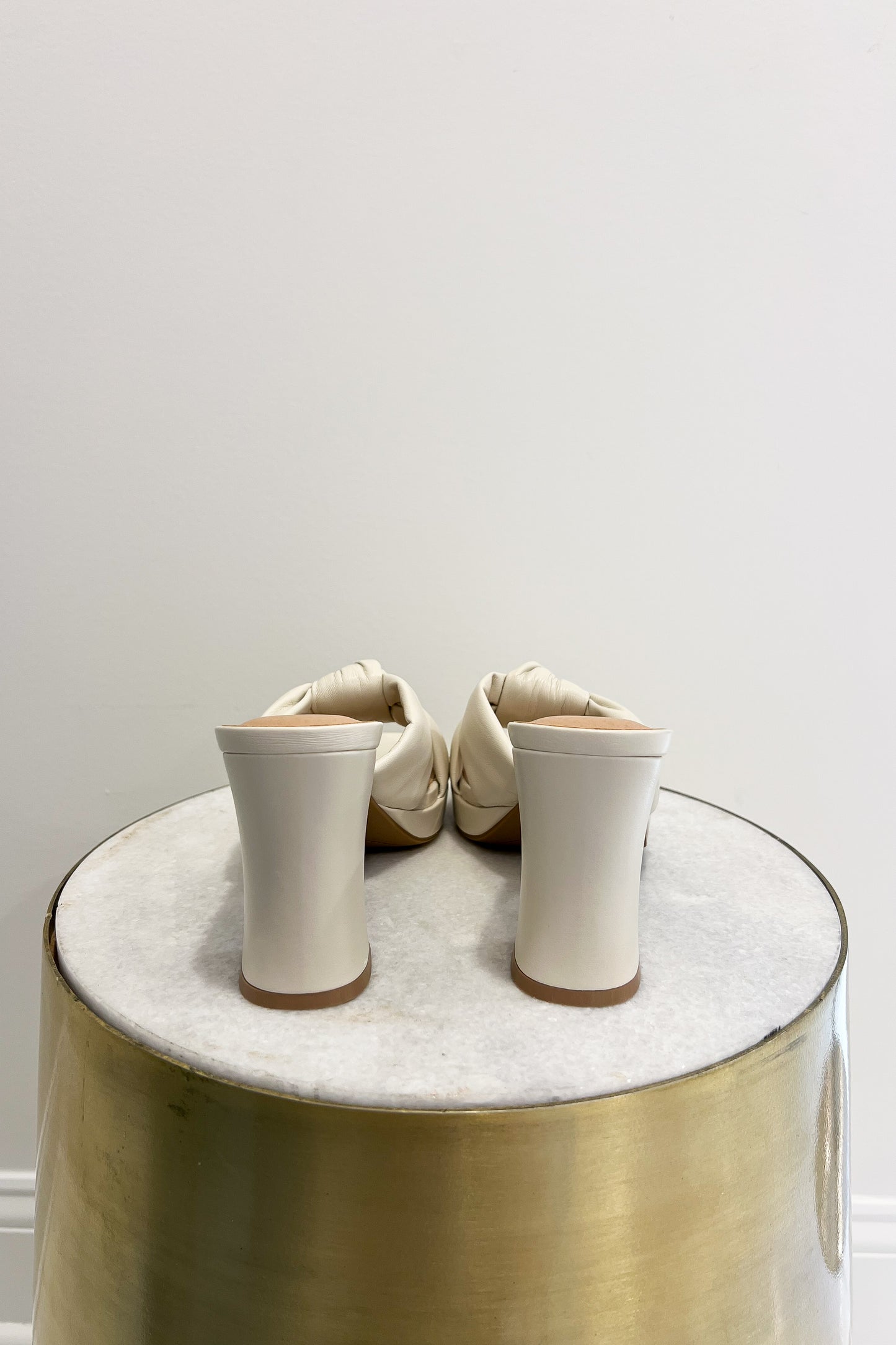 Quinn Bone Faux Leather Heel