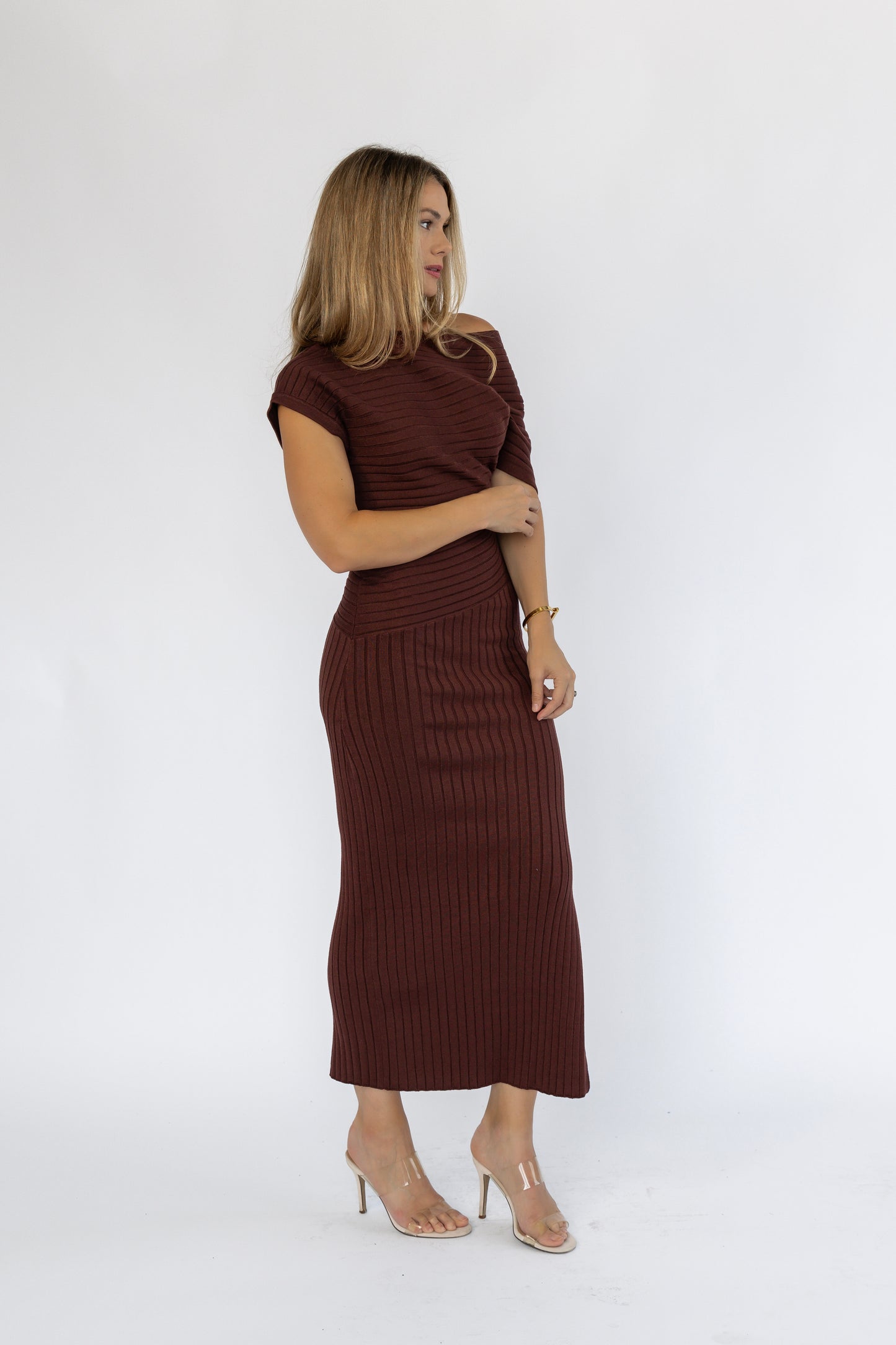 Nori Brown Midi Dress - FINAL SALE