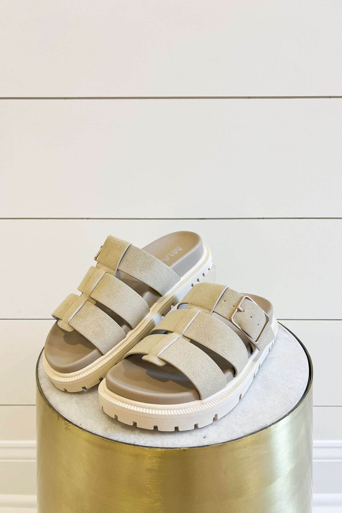Bellen Ivory Tri Strap Sandals