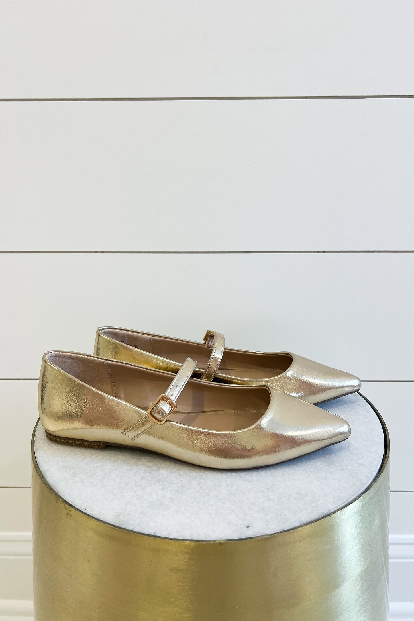 Gisela Gold Ballerina Flats