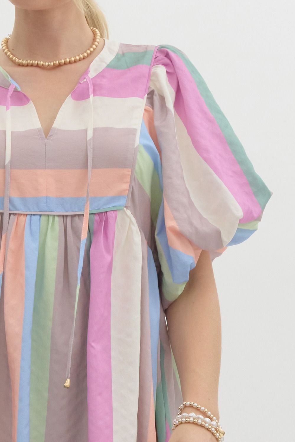 Brodie Pastel Striped Dress