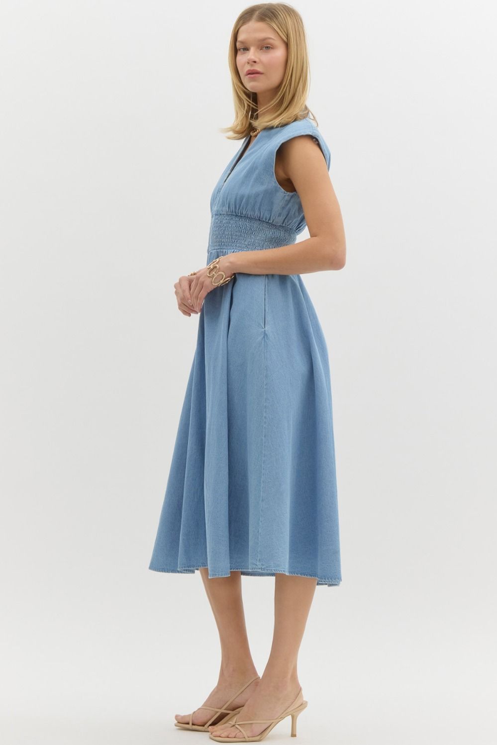 Nora Chambray Midi Dress