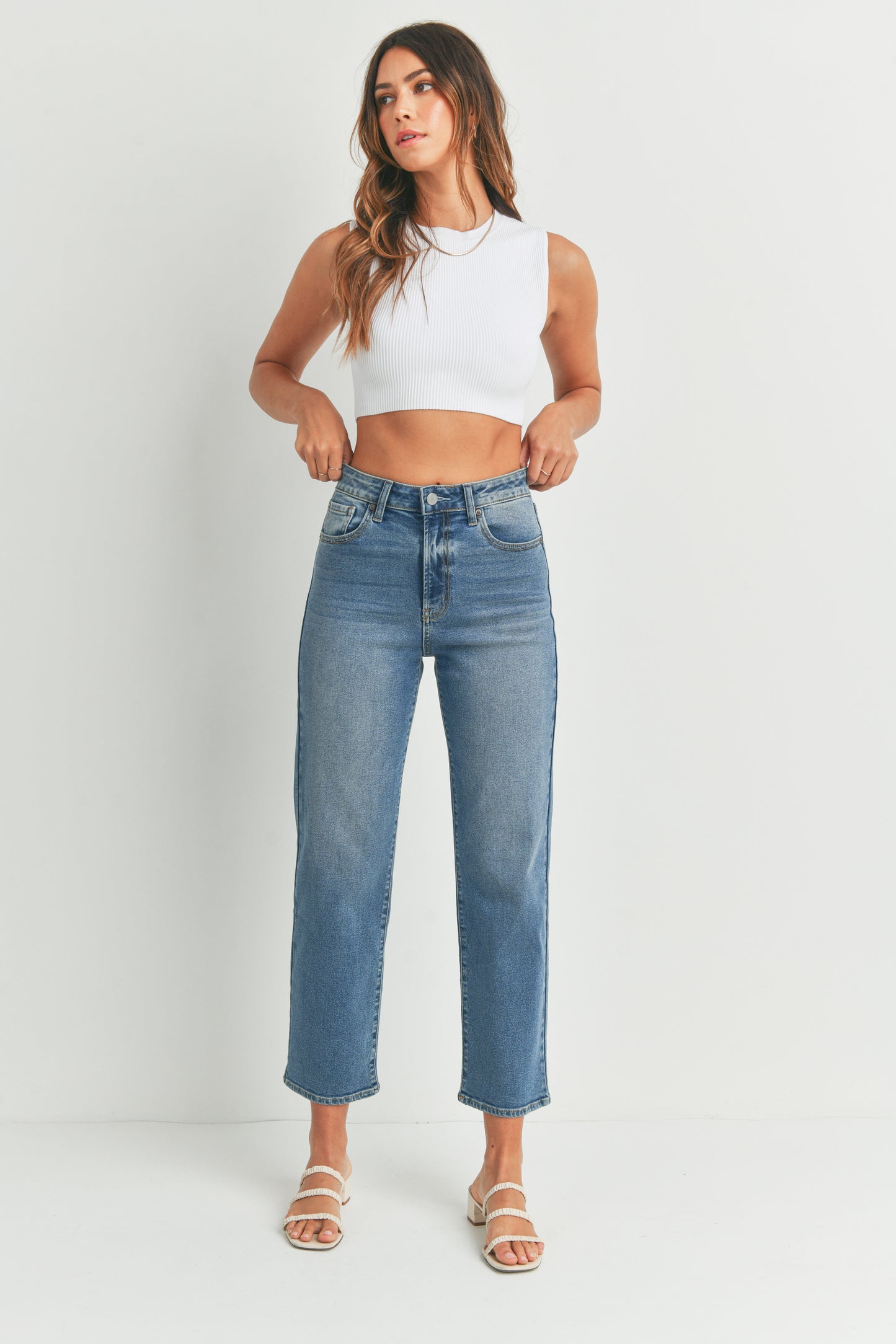Saylor Medium Wash Vintage Straight Denim - FINAL SALE