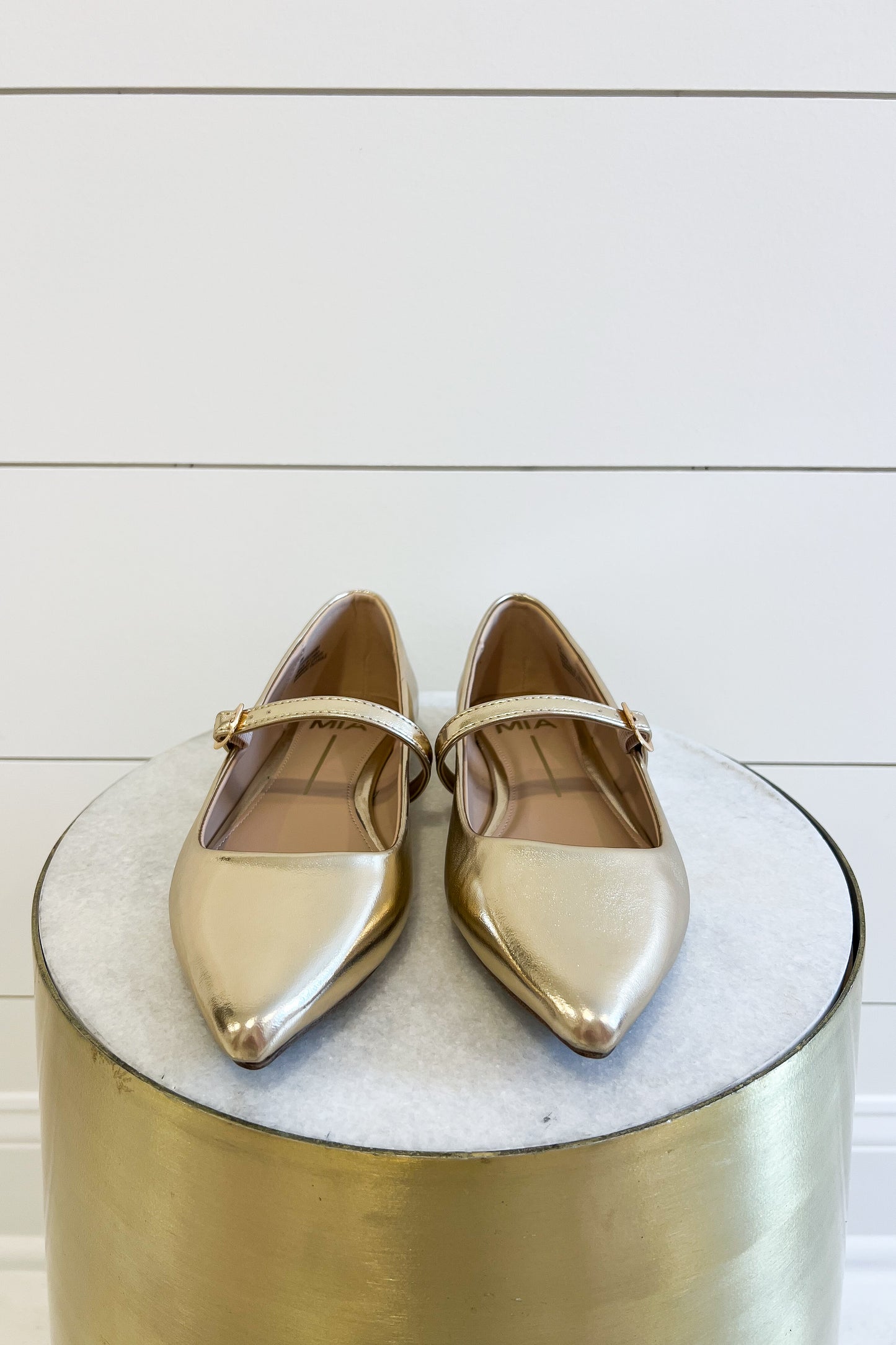 Gisela Gold Ballerina Flats