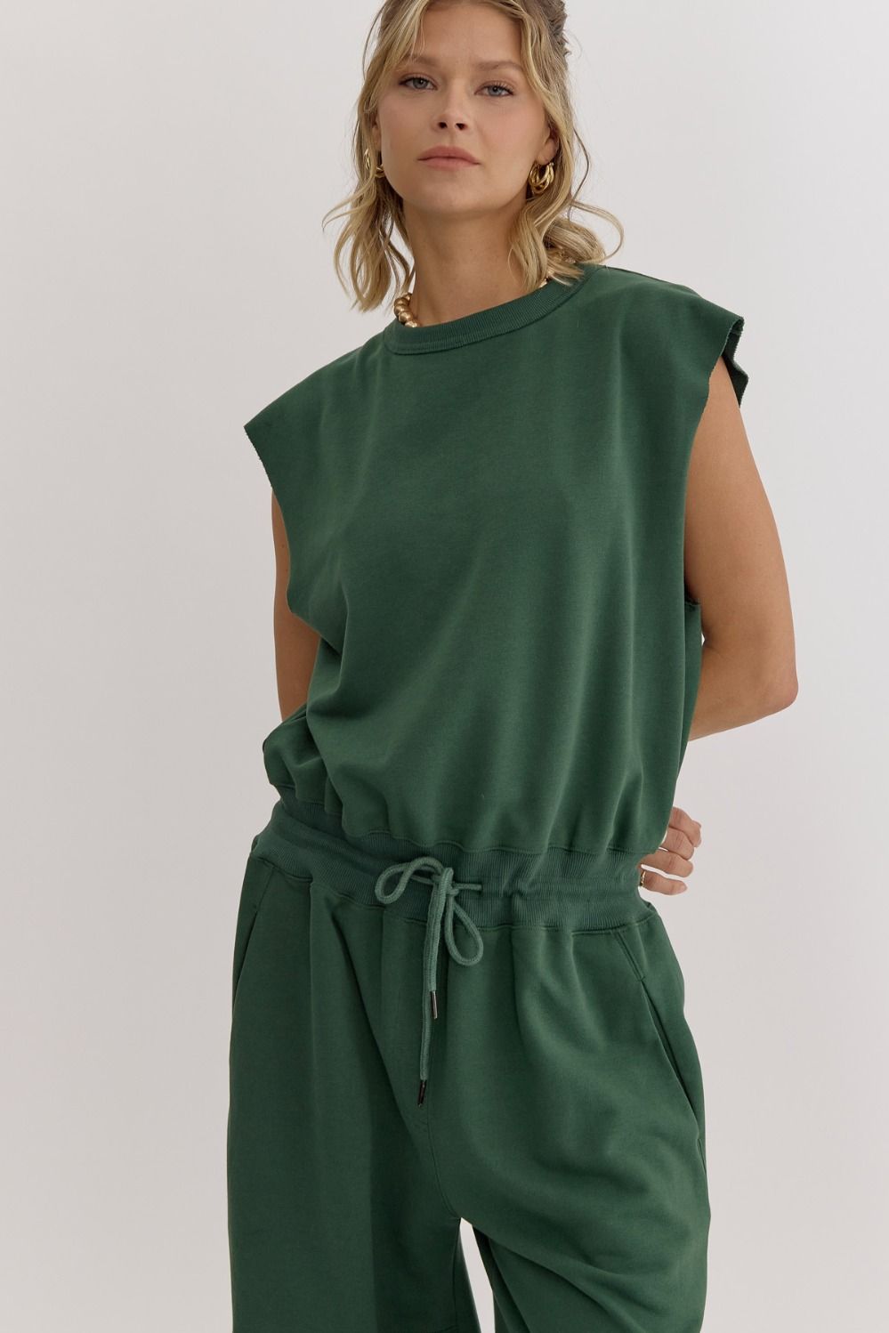 Lavin Green Open Back Jumpsuit - FINAL SALE