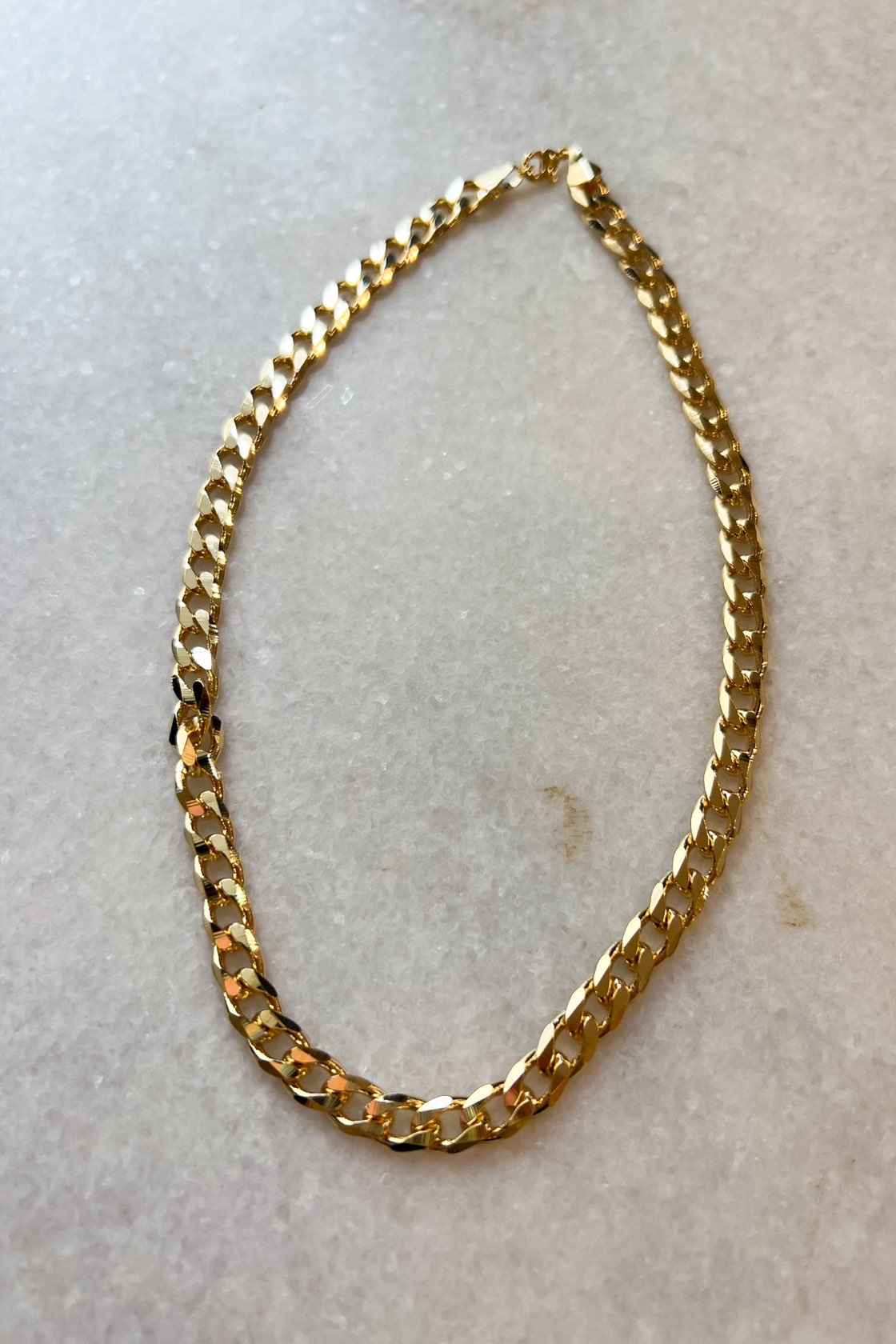 Gold Cuban Link Choker Necklace - FINAL SALE