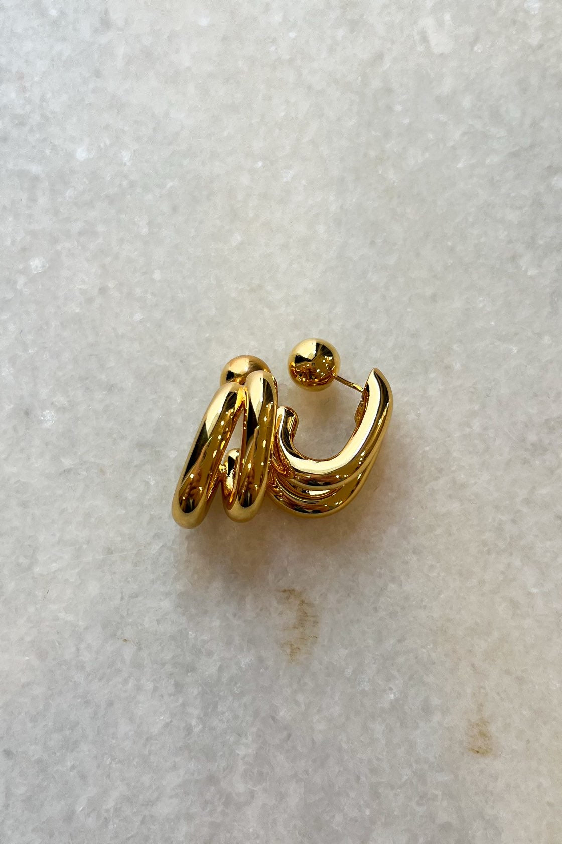 Gold Double Hoop Earrings - FINAL SALE