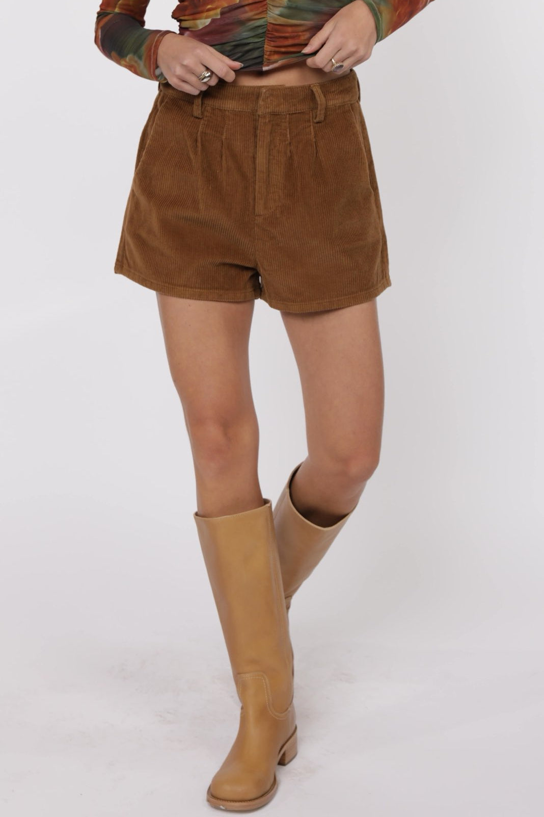 Lettie Brown Corduroy Shorts