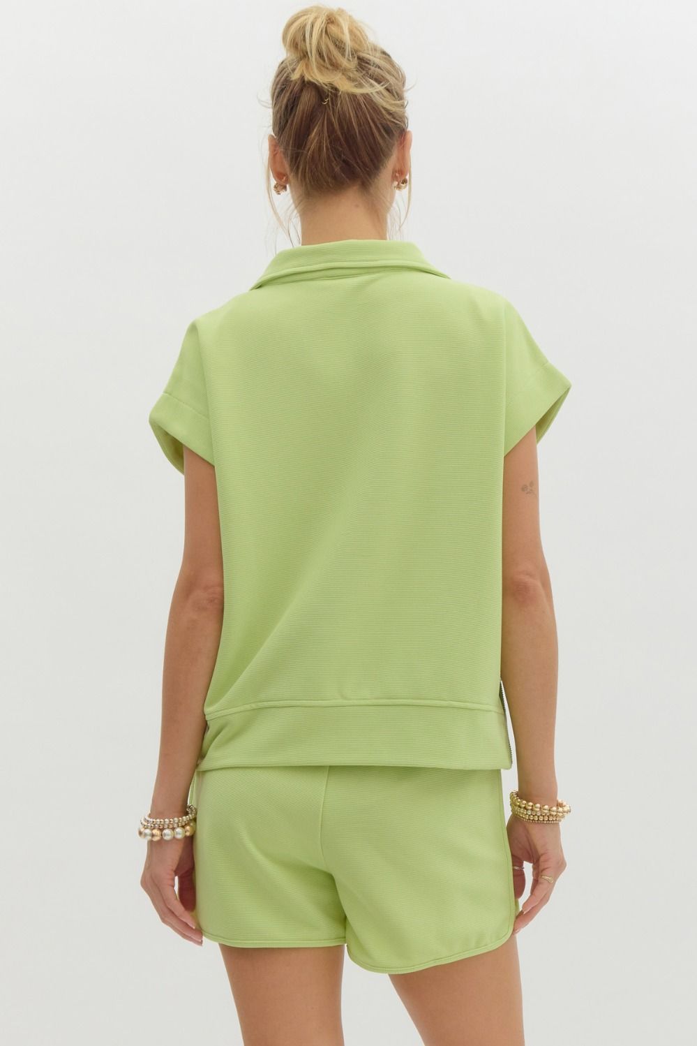 Landry Lime Textured Pullover