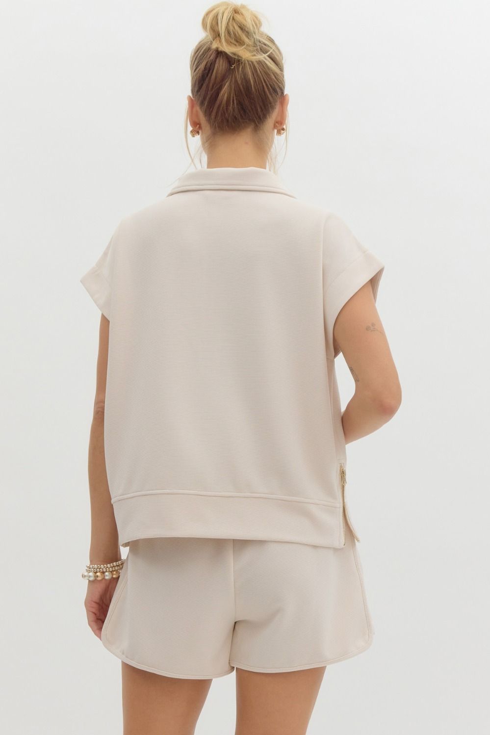 Landry Ecru Textured Pullover