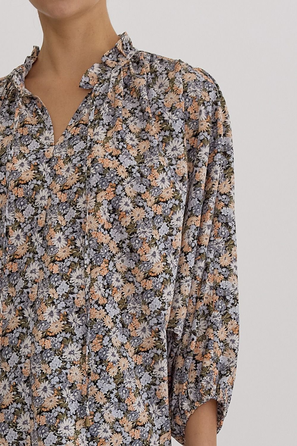 Brie Black Floral Blouse
