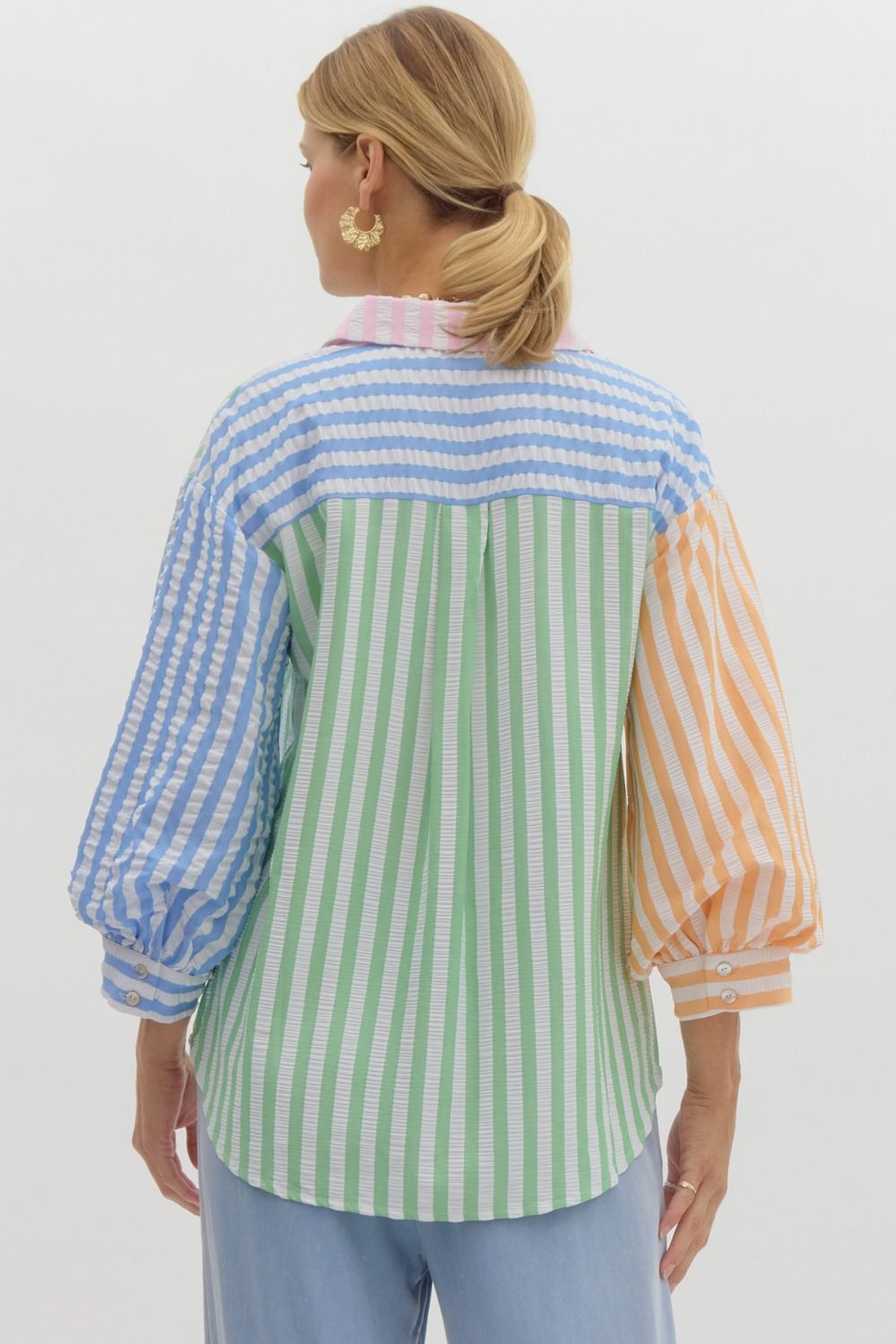 Zoe Pink Combo Striped Blouse