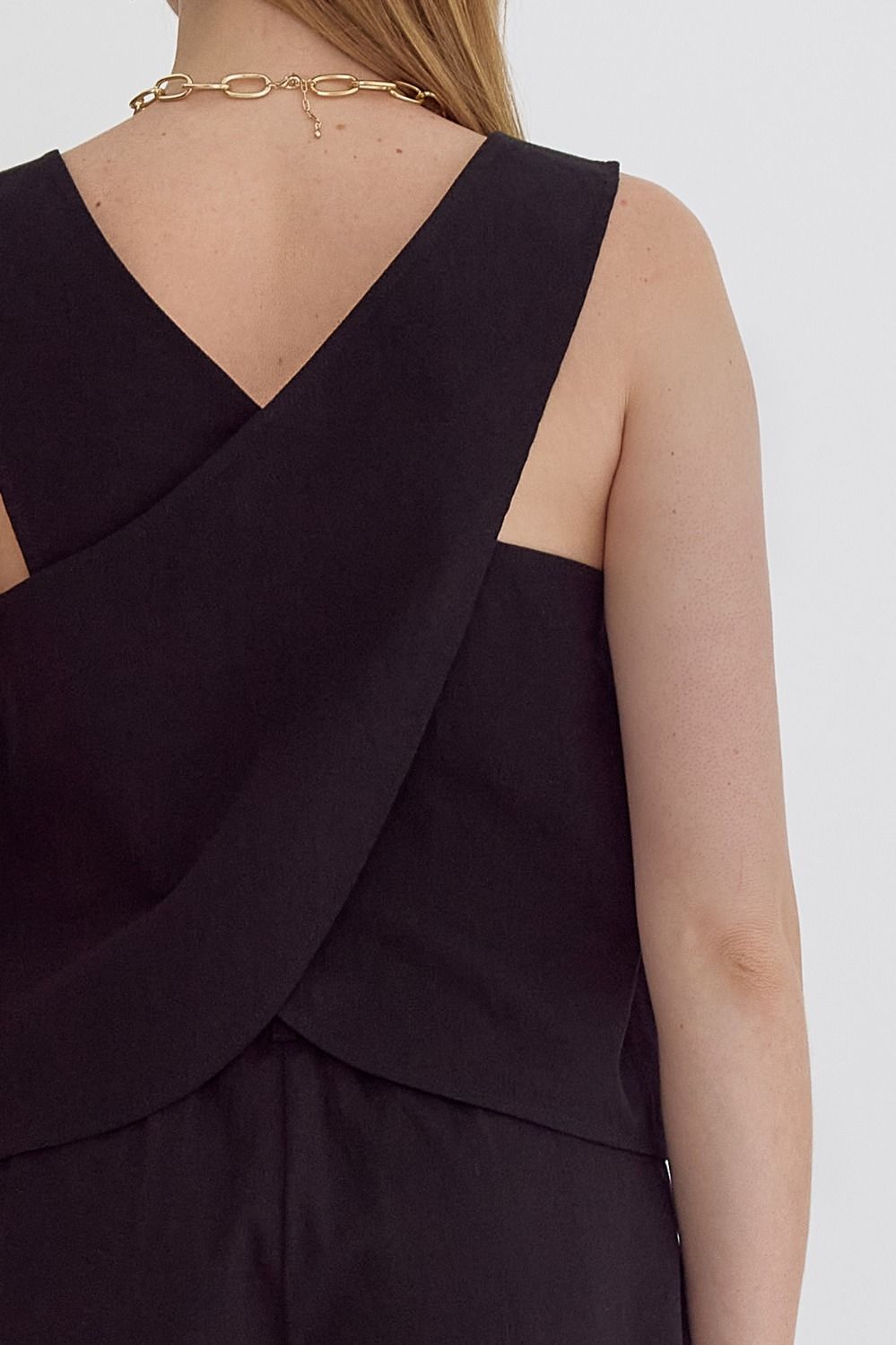 Tris Black Denim Set