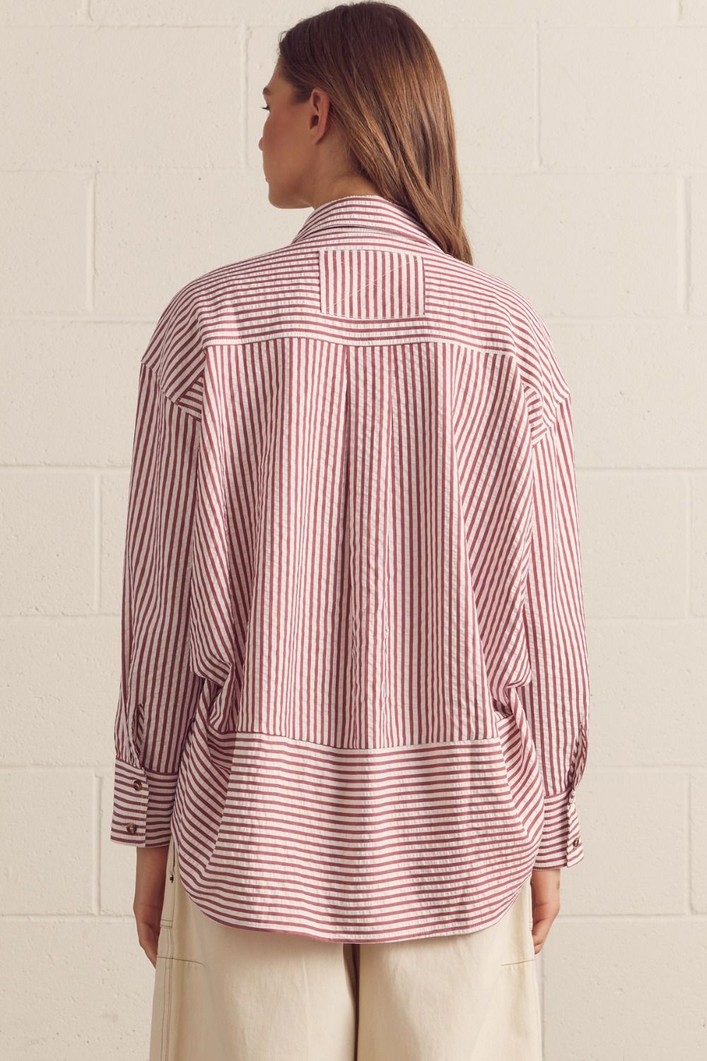 Delphine Brick Stripe Top
