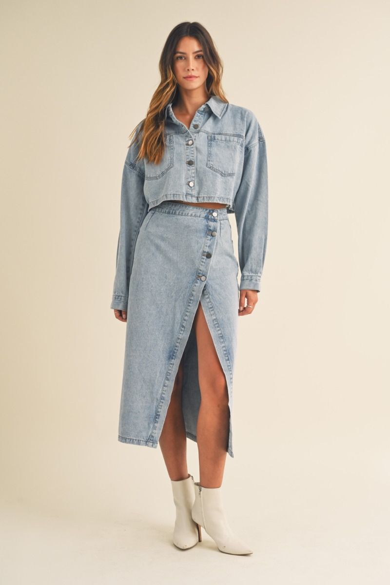 Devin Denim Skirt Set - FINAL SALE