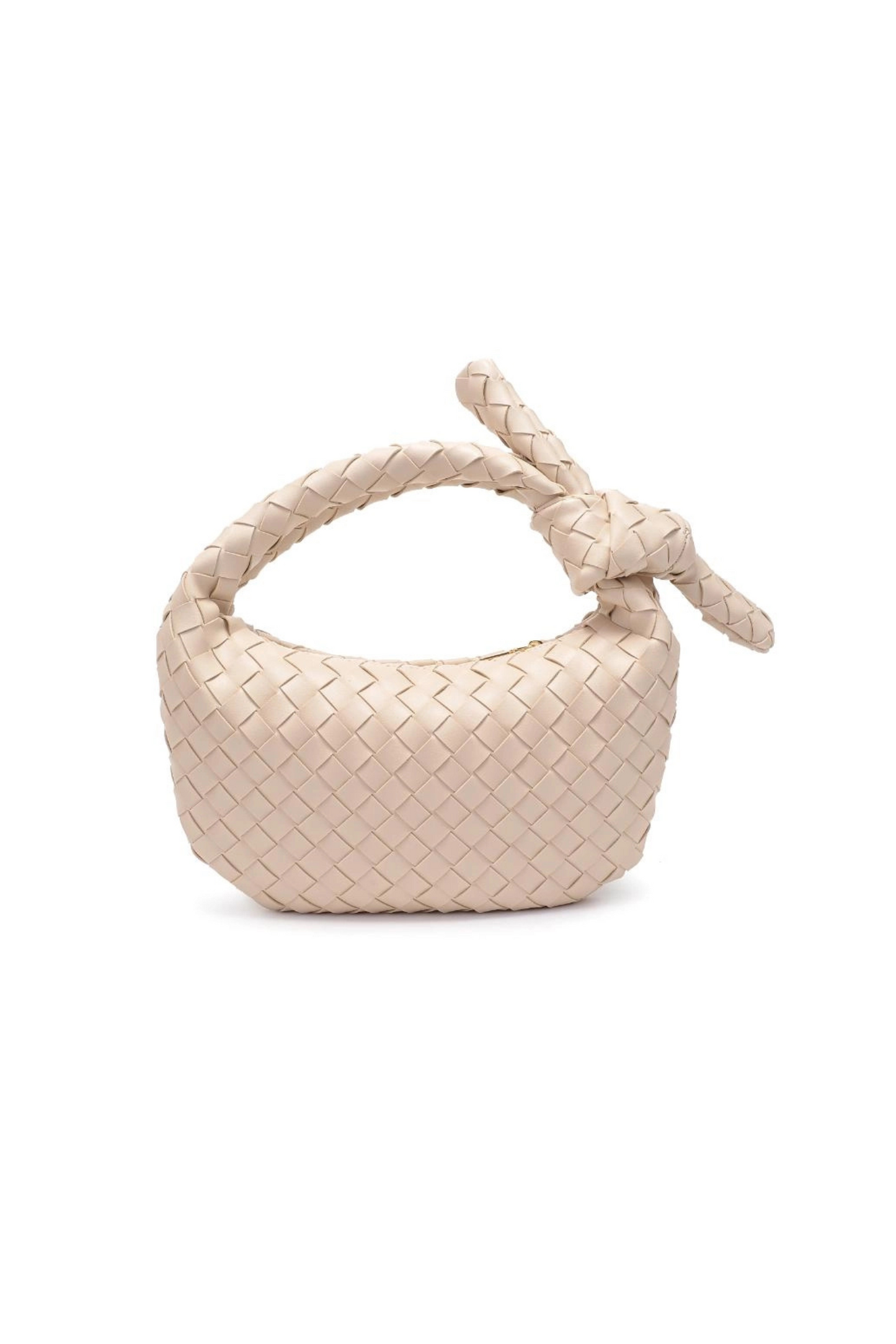 Lizbeth Ivory Woven Knot Clutch - FINAL SALE