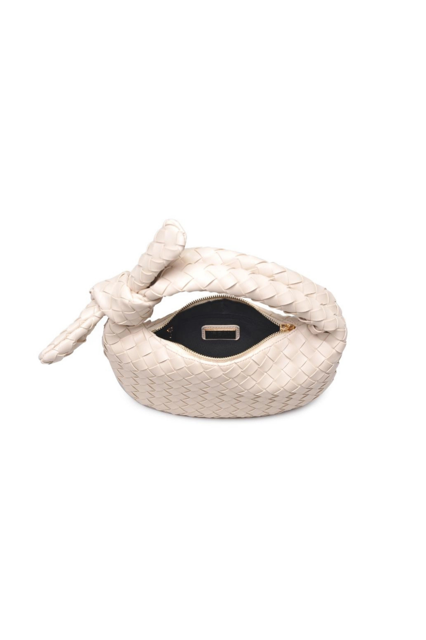Lizbeth Ivory Woven Knot Clutch - FINAL SALE