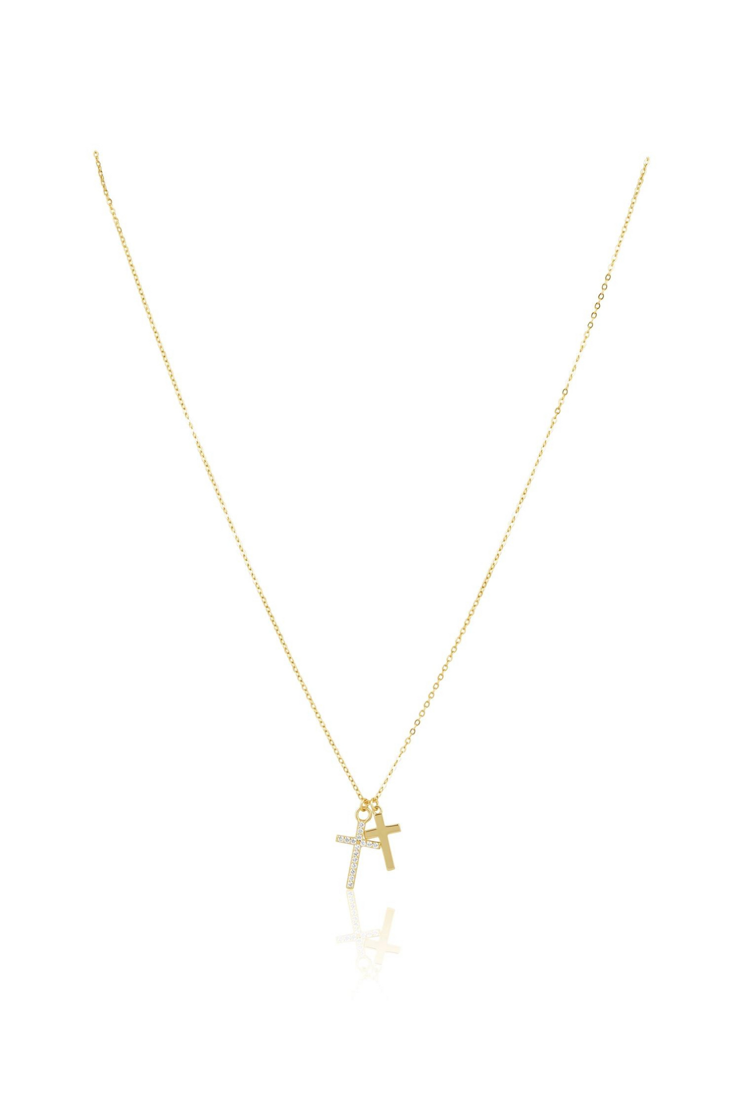 Double Cross Necklace - FINAL SALE