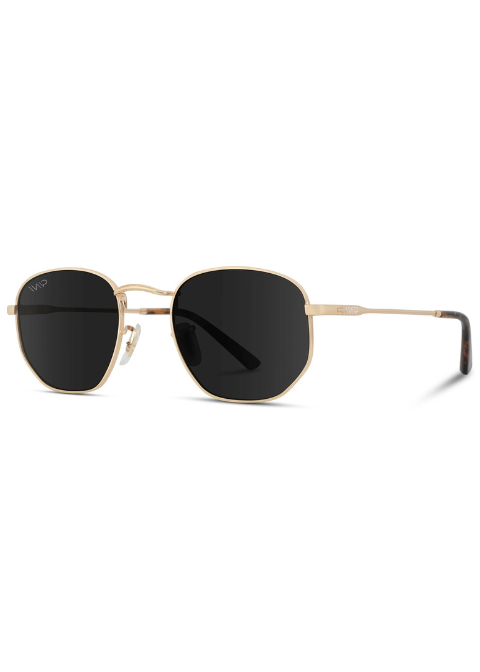 Bexley Gold Geometric Round Polarized Sunglasses - FINAL SALE