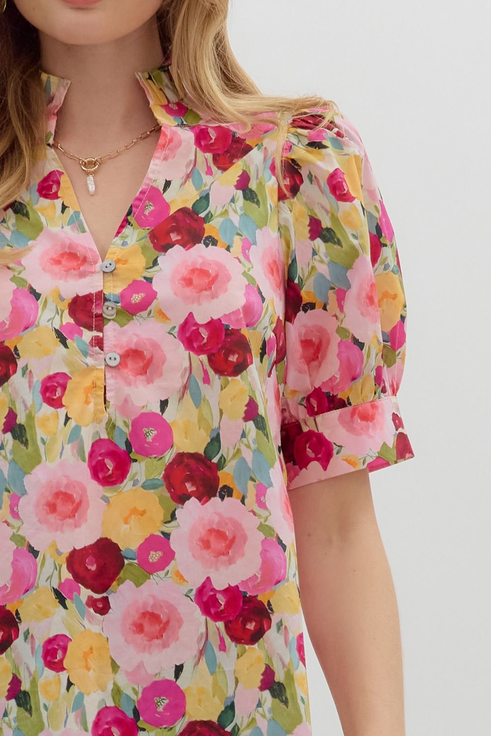 Jocie Wine Floral Blouse