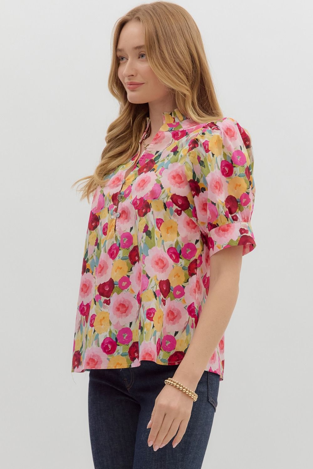 Jocie Wine Floral Blouse