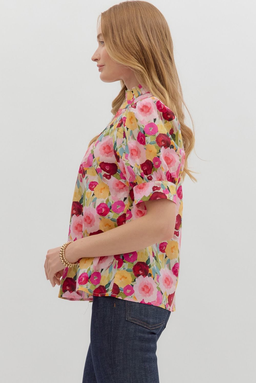 Jocie Wine Floral Blouse