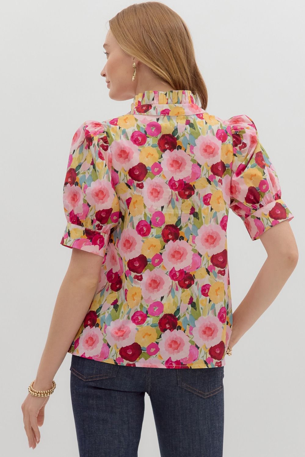Jocie Wine Floral Blouse