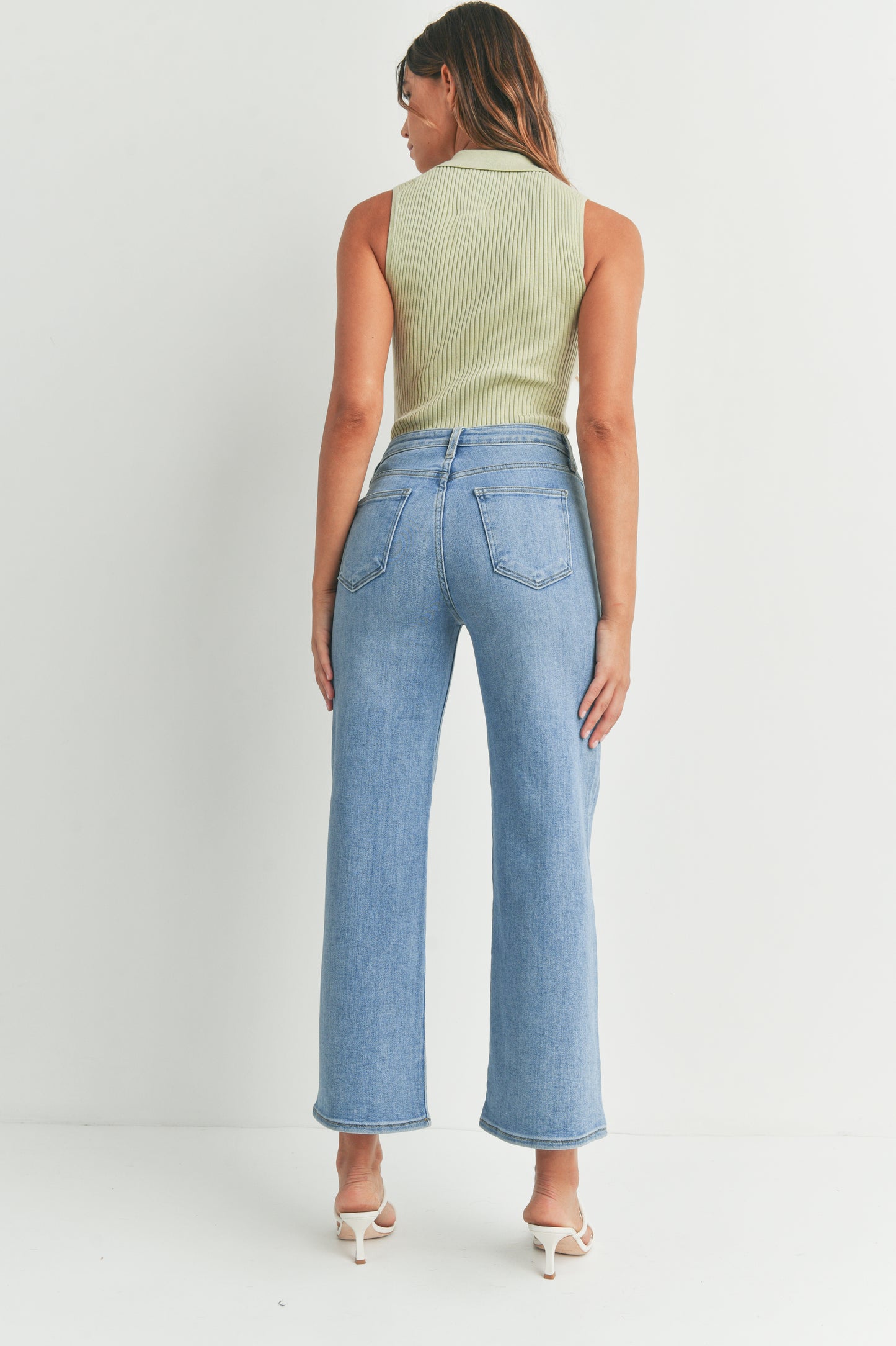 Harlow Medium Wash Wide Leg Denim