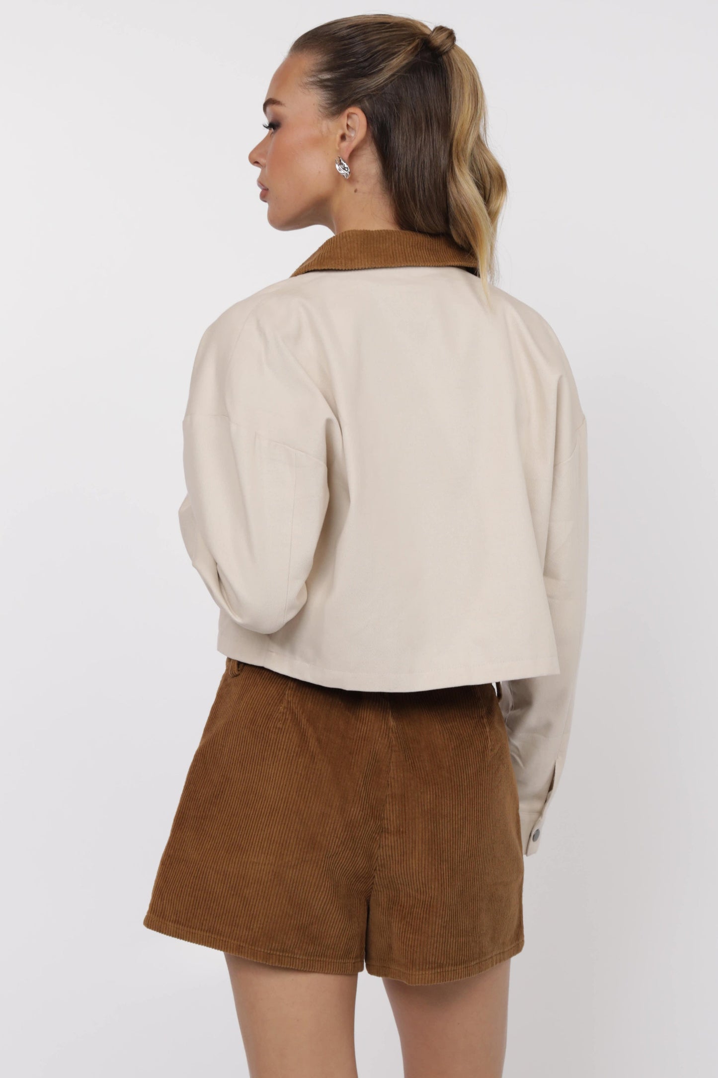 Balina Ivory Cropped Barn Jacket