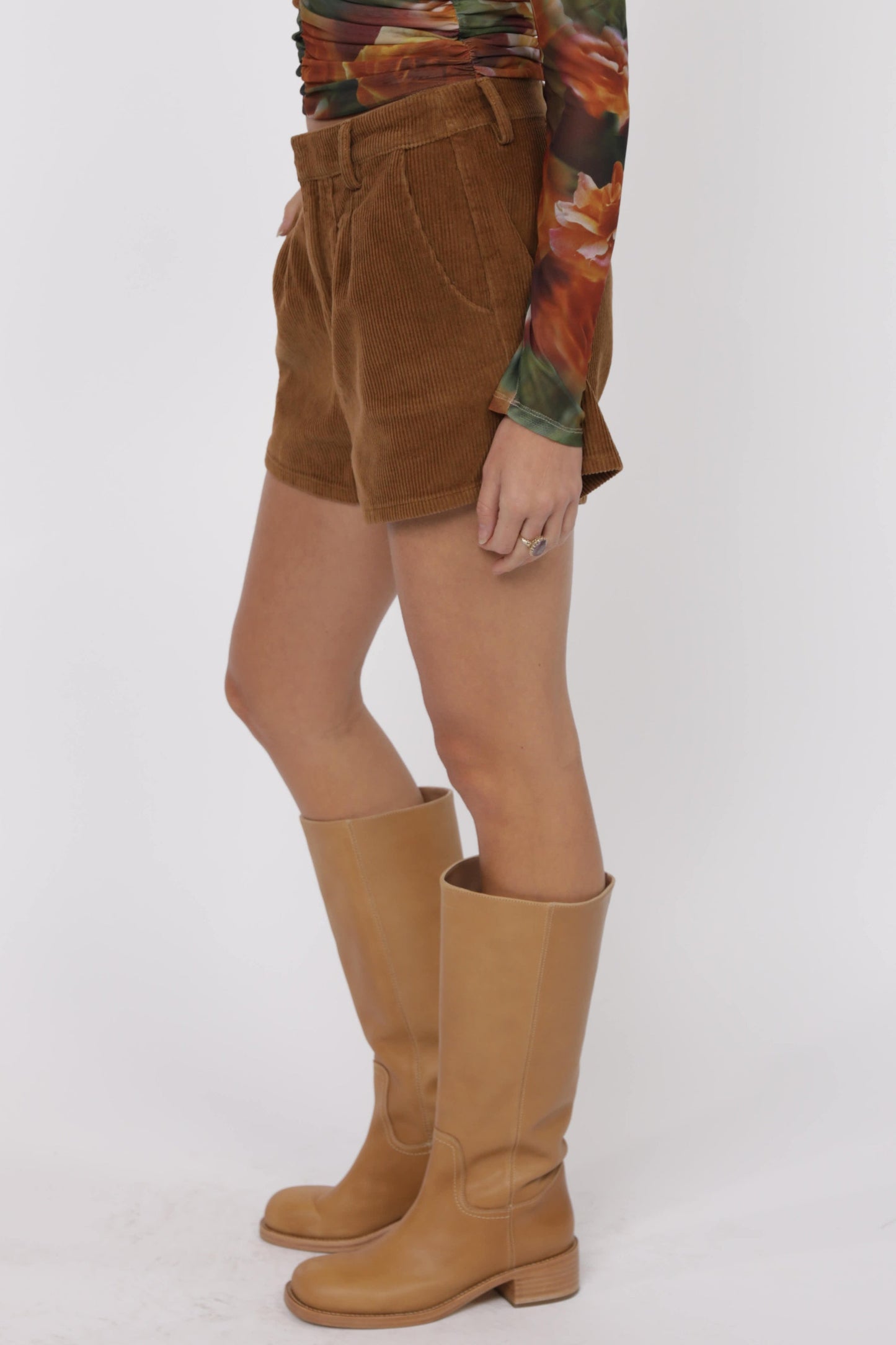 Lettie Brown Corduroy Shorts