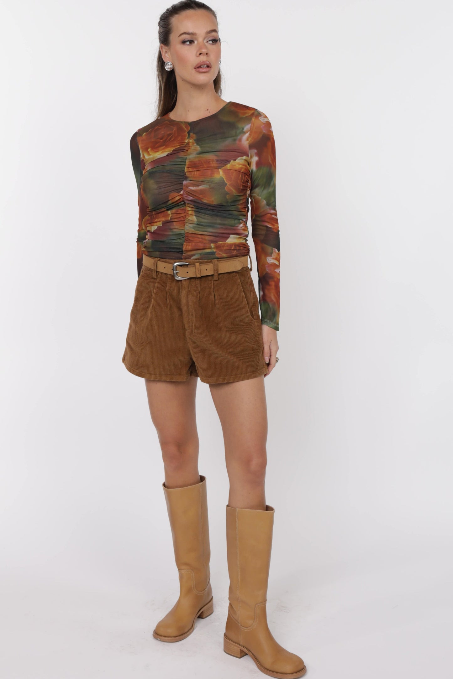 Lettie Brown Corduroy Shorts